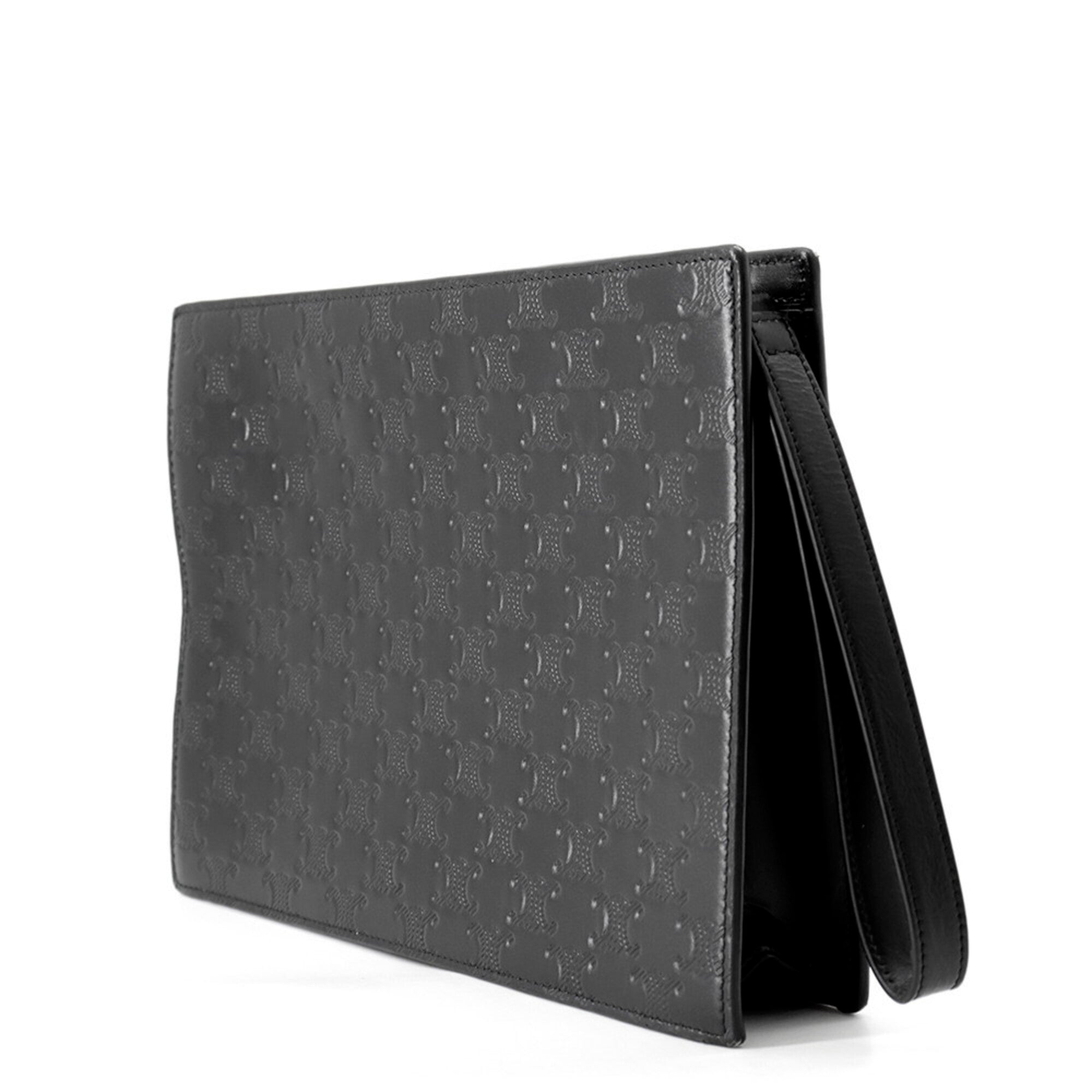 Celine Black Leather Clutch Bag (Pre-Owned)