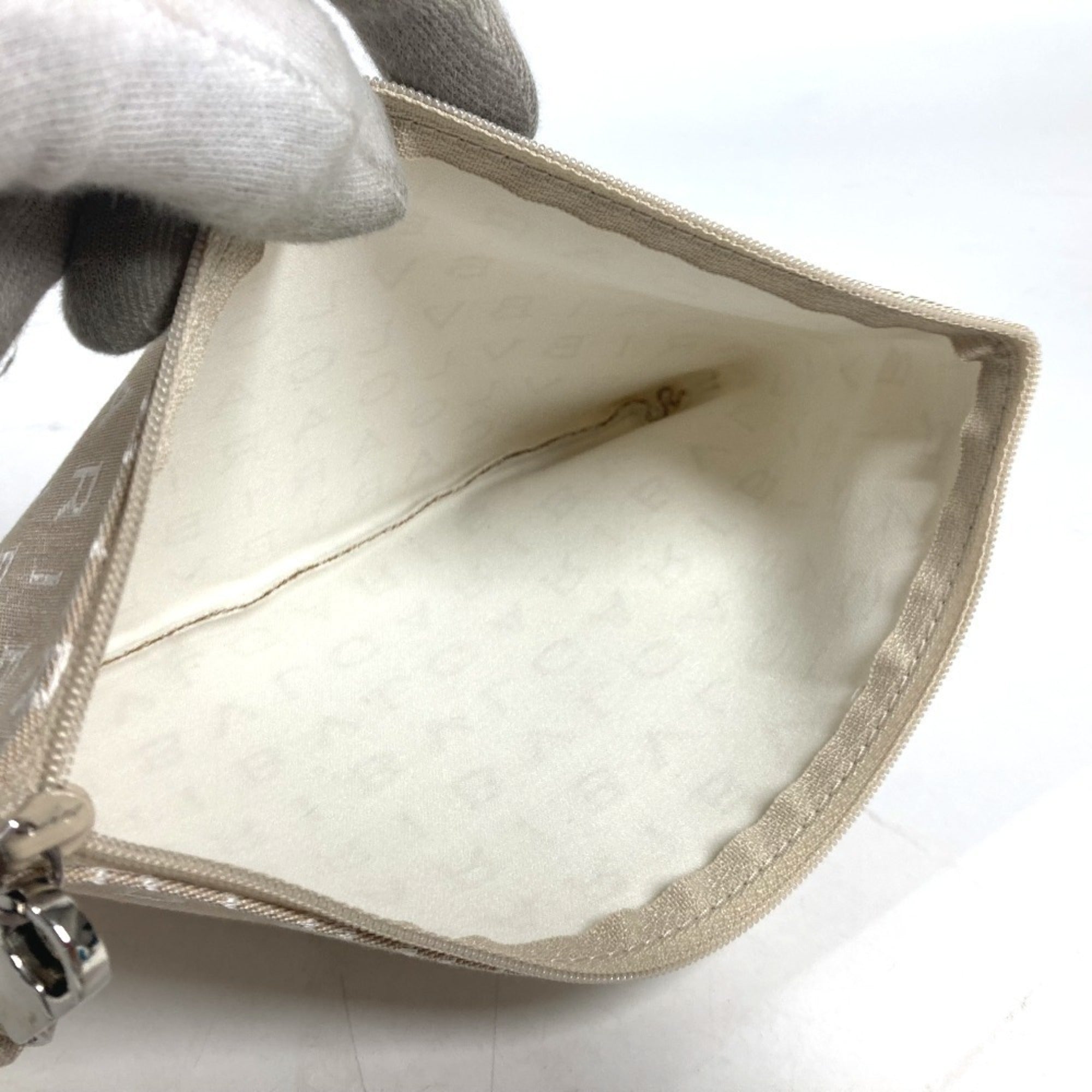 Bvlgari Beige Canvas Leather Shoulder Bag Tote Bag (Pre-Owned)