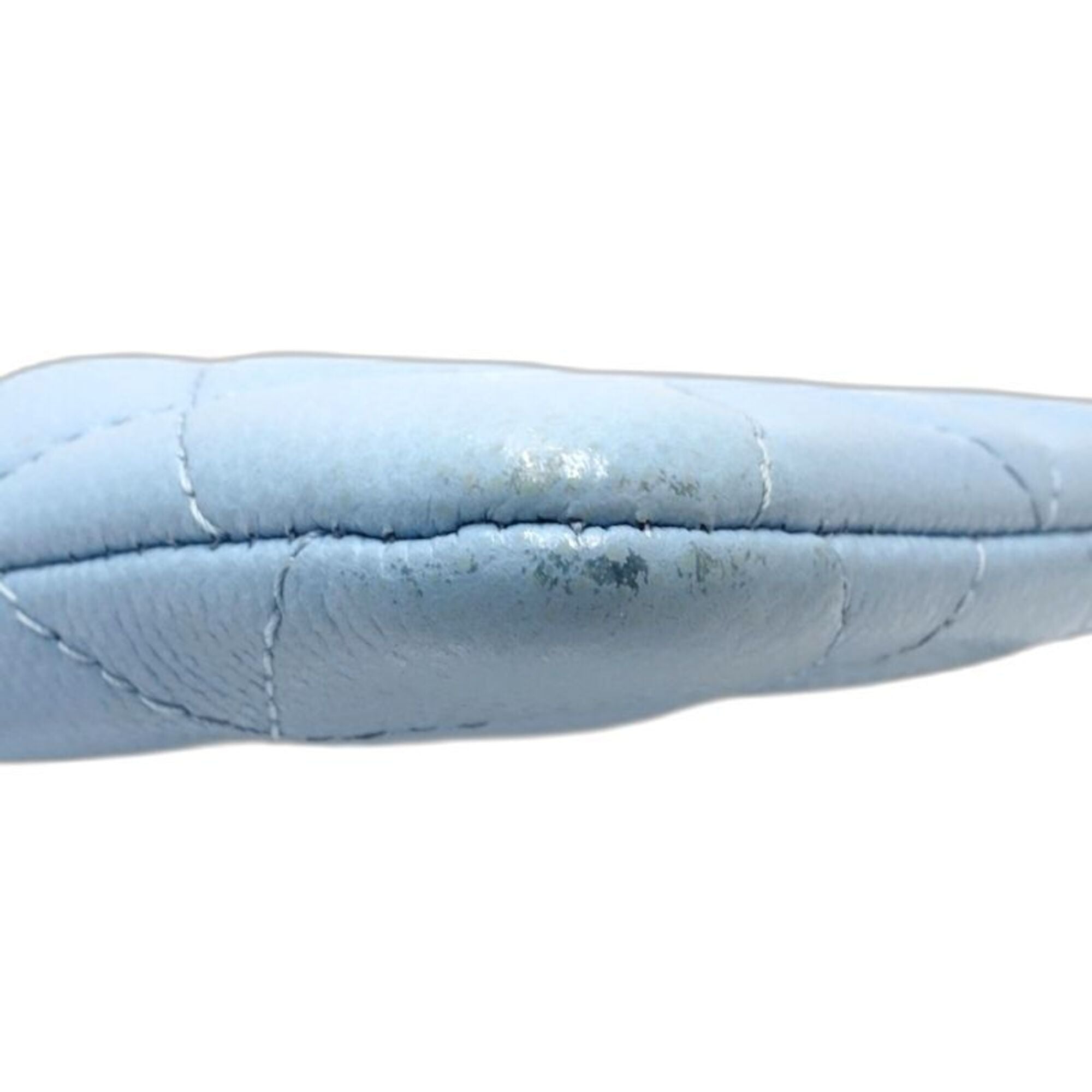 Chanel Light Blue Grained Calfskin Coin Purse/Coin Case (Pre-Owned)