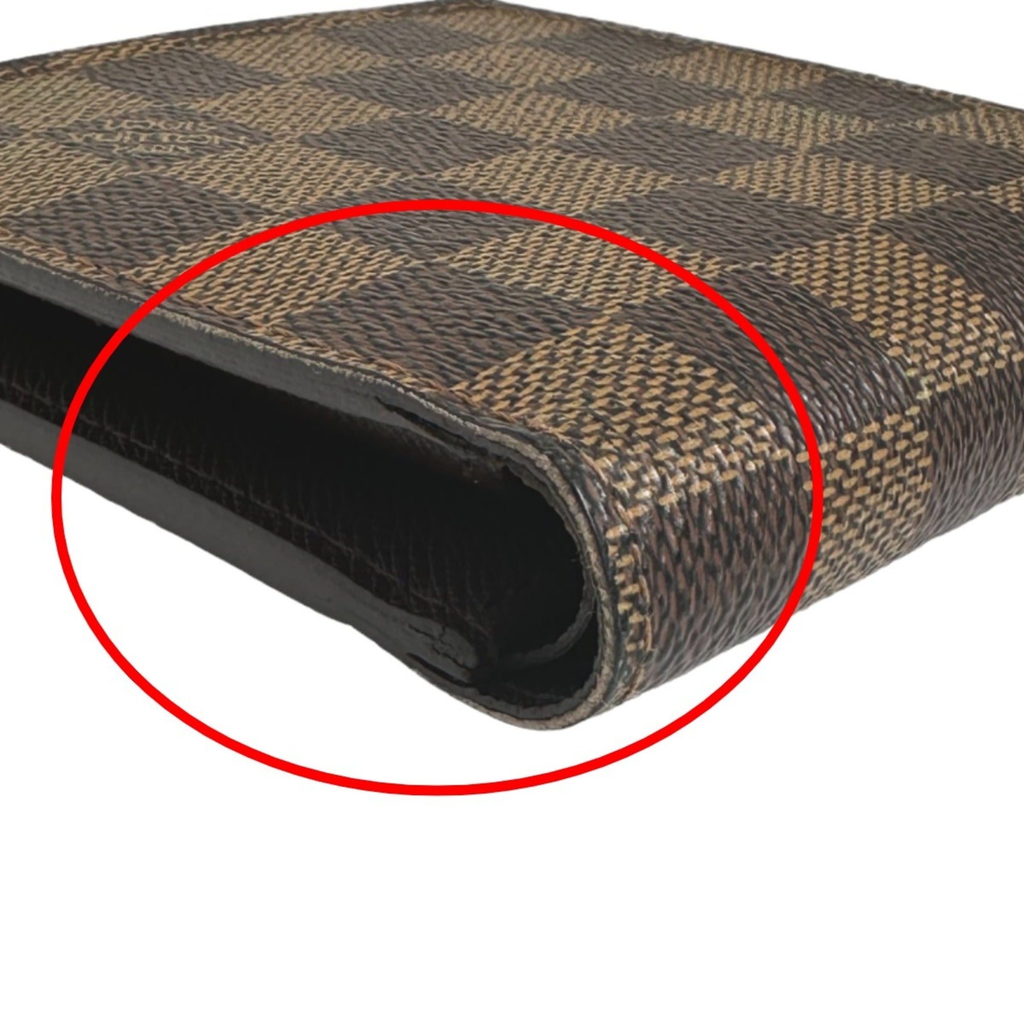 Louis Vuitton Brown Damier Canvas Wallet (Bi-Fold) (Pre-Owned)