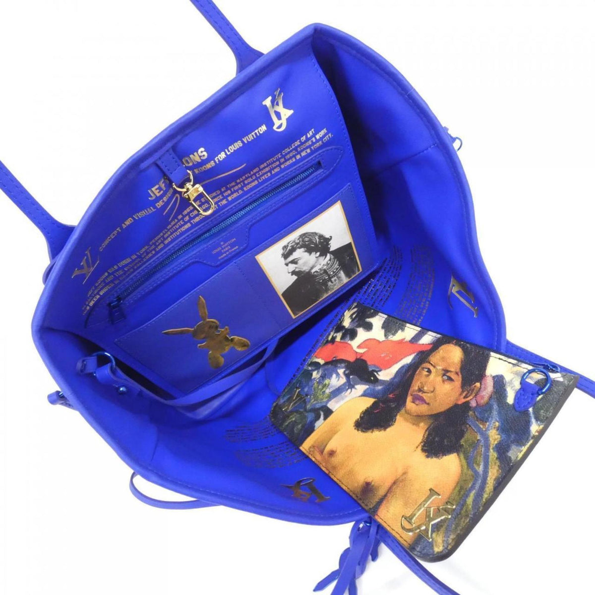 Louis Vuitton Blue Dark Blue Coated Canvas Handbag (Pre-Owned)