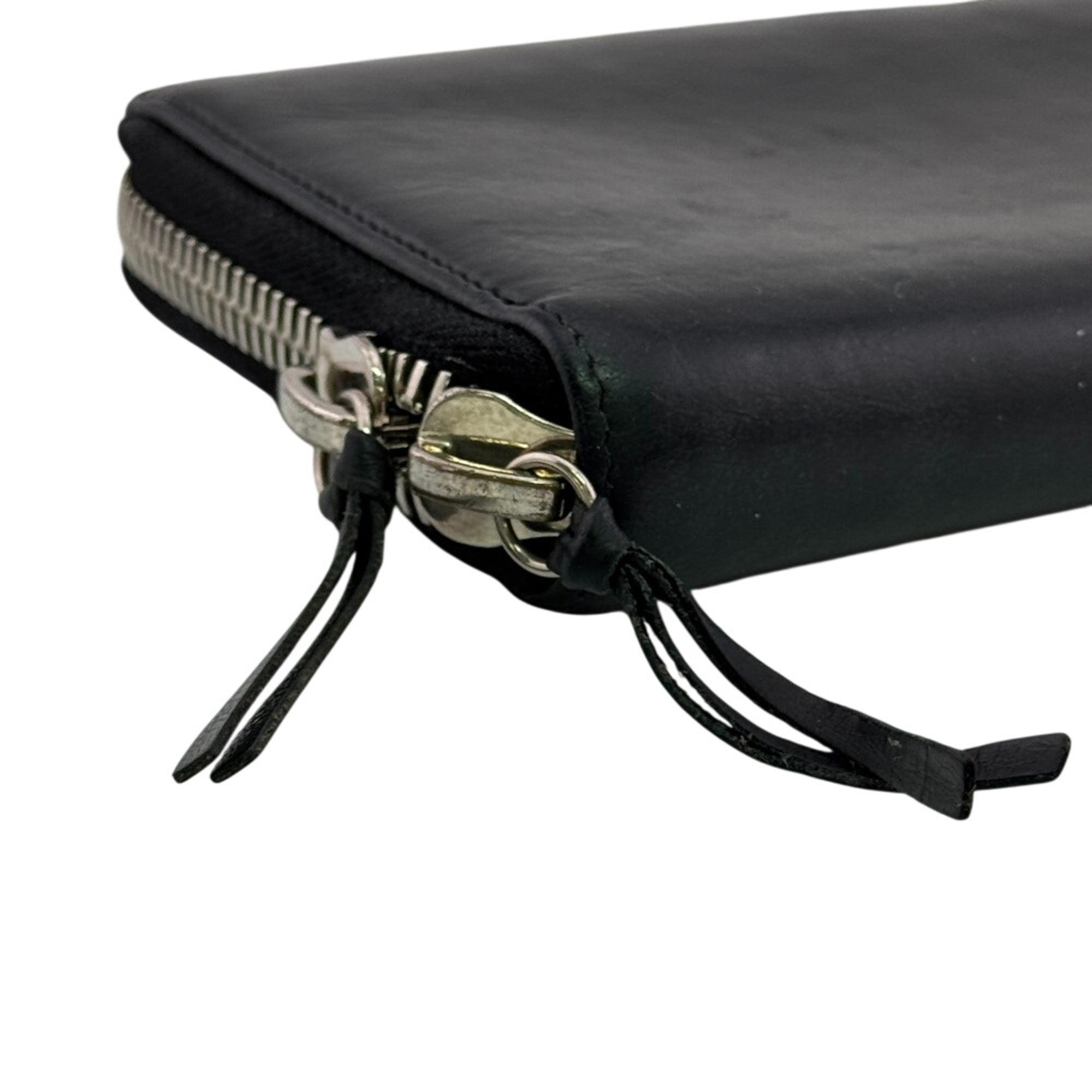 Balenciaga Black Leather Long Wallet (Bi-Fold) (Pre-Owned)