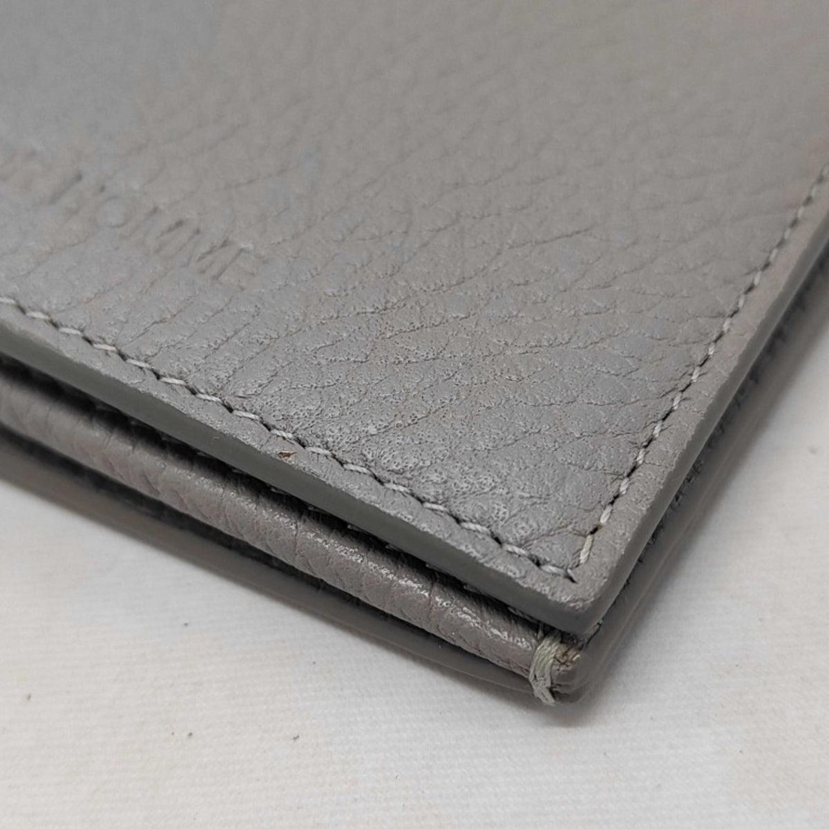 Dior Homme Gray Leather Long Wallet (Bi-Fold) (Pre-Owned)
