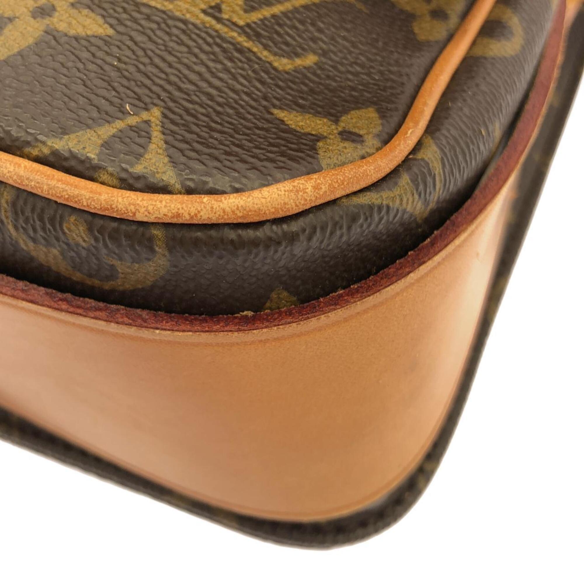 Louis Vuitton Monogram Marron Coated Canvas Shoulder Bag (Pre-Owned)
