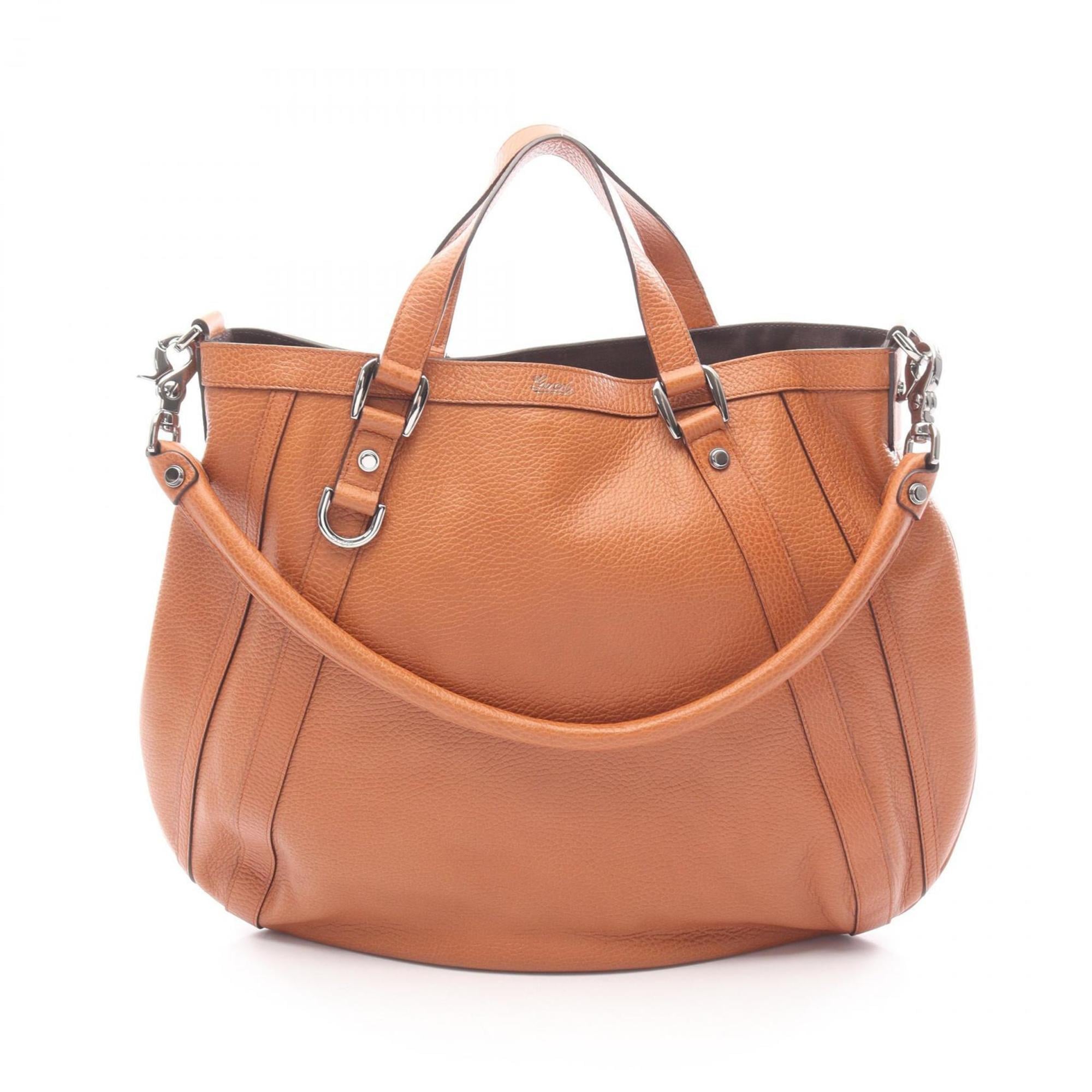 Gucci Brown Leather Handbag (Pre-Owned)