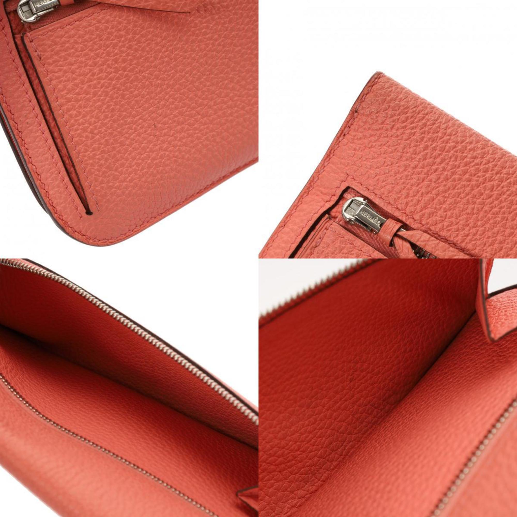 Hermes Dogon Rose Pink Togo Leather Long Bill Wallet (Bi-Fold) (Pre-Owned)