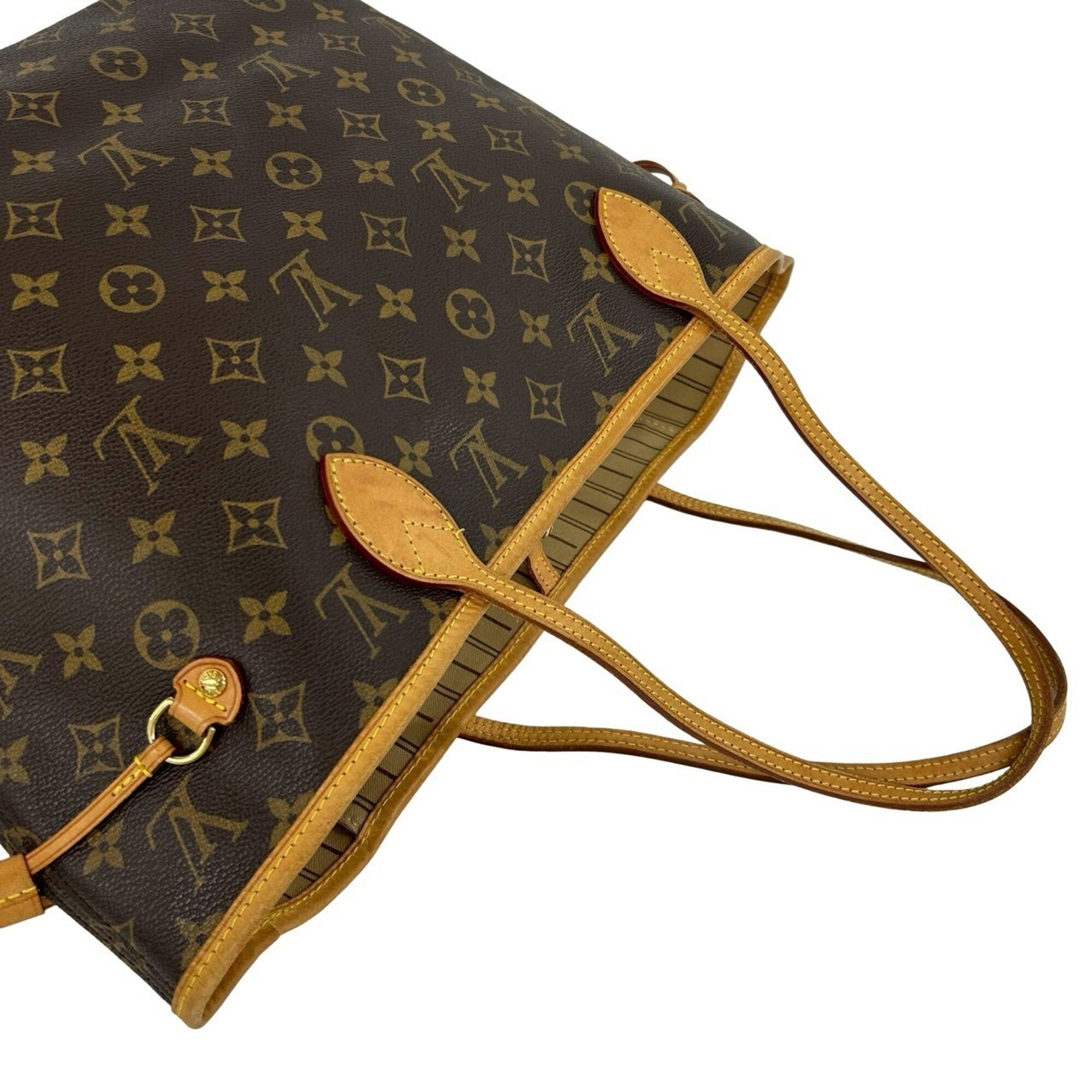Louis Vuitton Brown Leather Pvc Handbag Tote Bag (Pre-Owned)