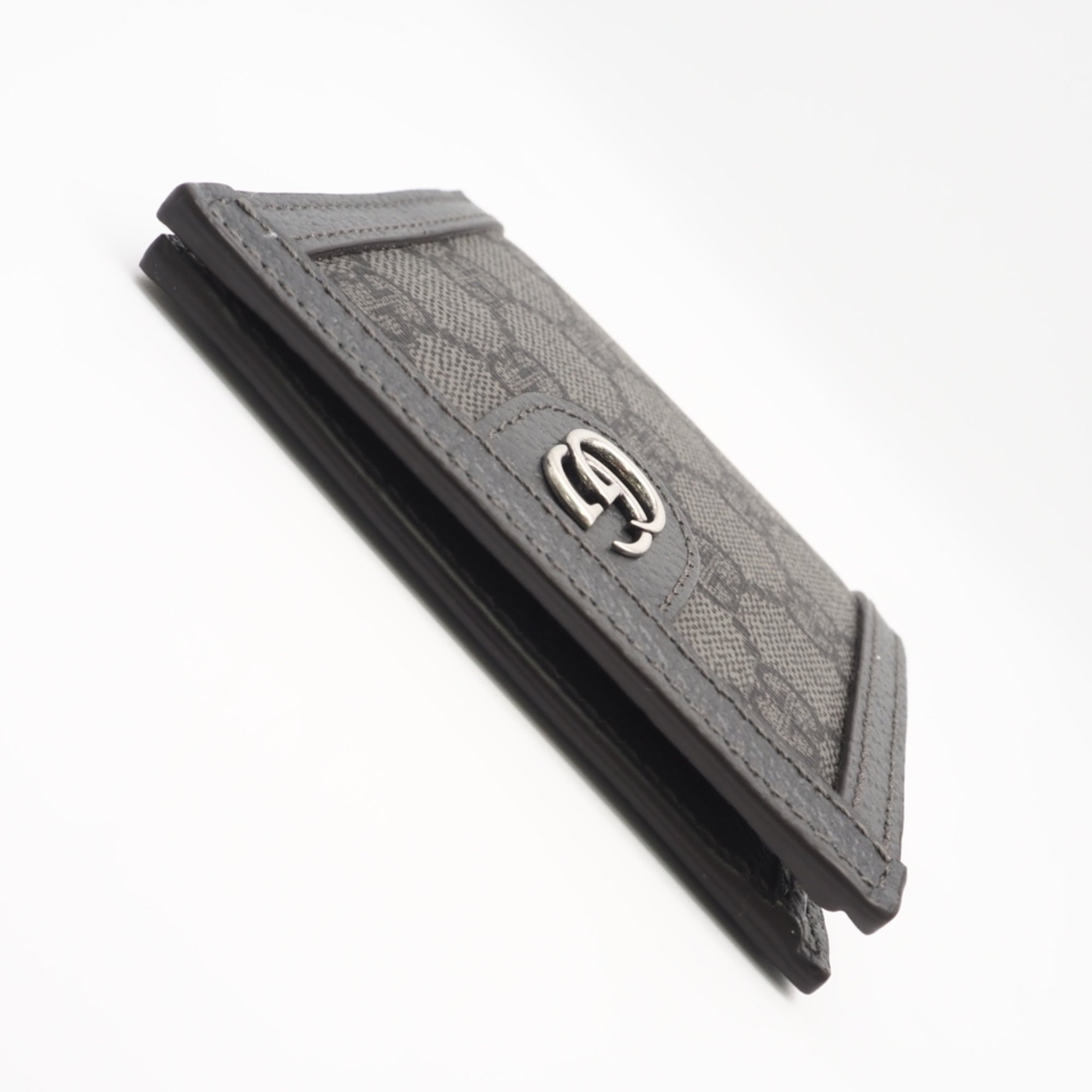 Gucci Gg Supreme Gray Coated Canvas Leather Wallet (Bi-Fold) (Pre-Owned)