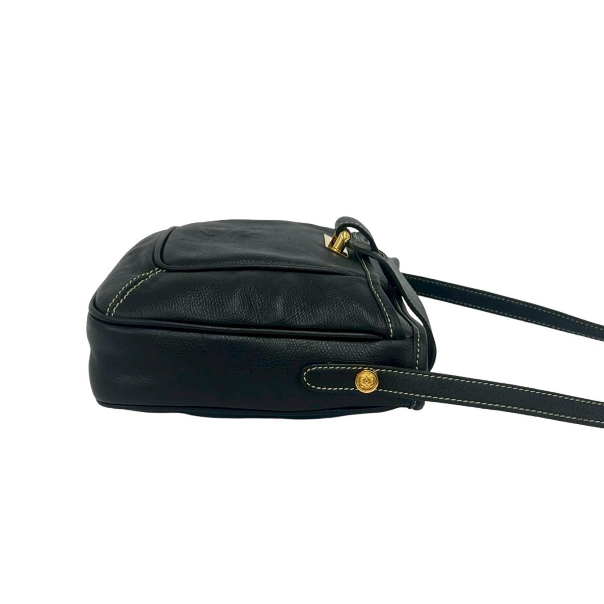 Loewe Black Leather Shoulder Bag Tote Bag (Pre-Owned)