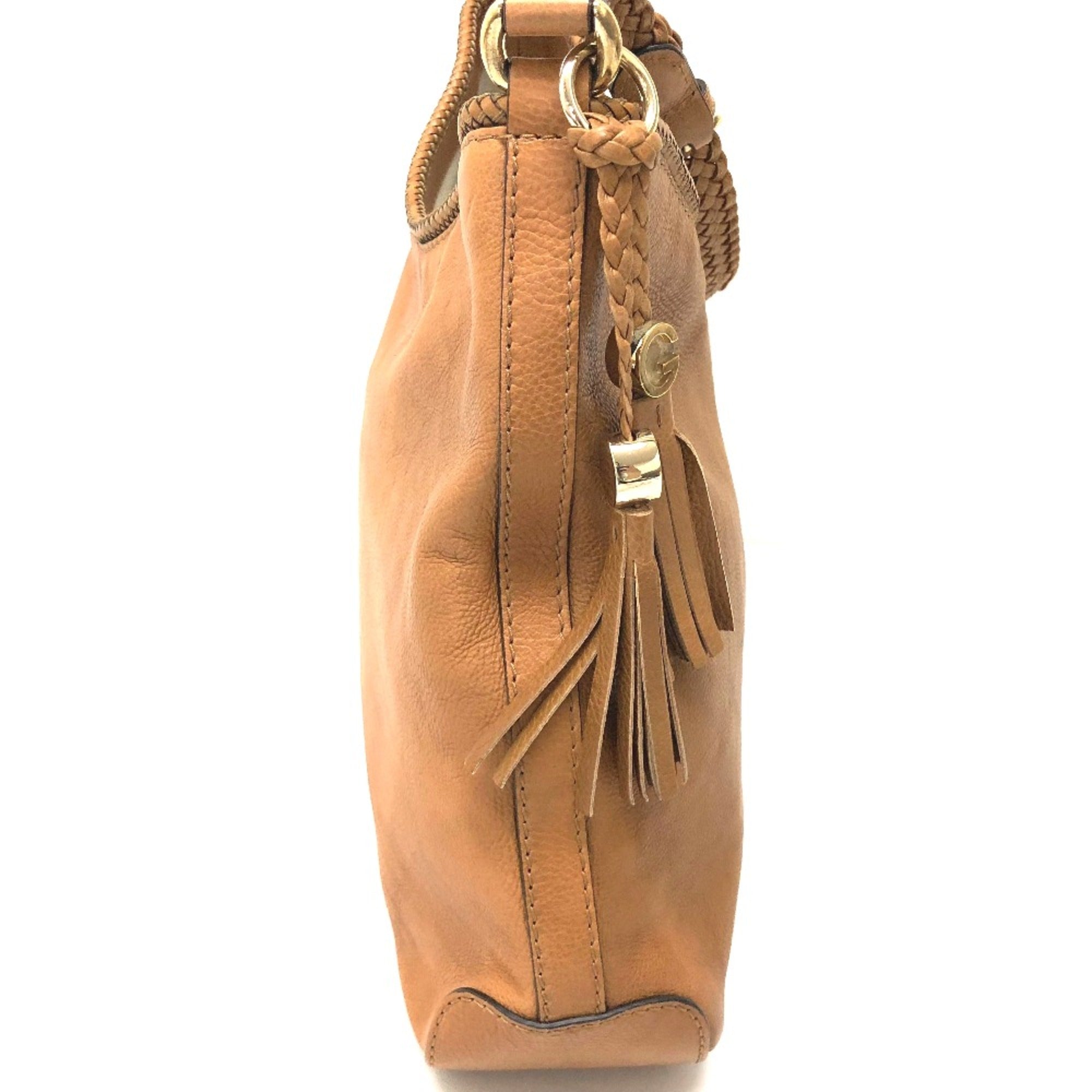 Gucci Brown Leather Shoulder Bag (Pre-Owned)