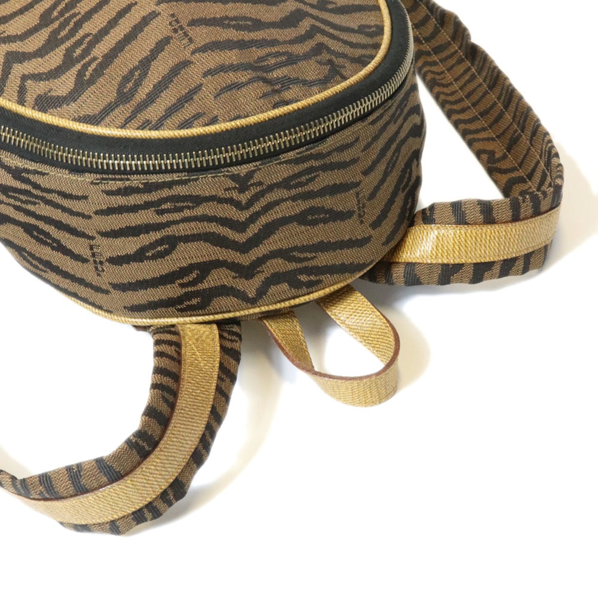 Fendi Brown Canvas Backpack (Pre-Owned)