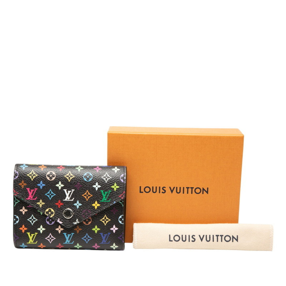 Louis Vuitton Black Pvc Wallet (Tri-Fold) (Pre-Owned)