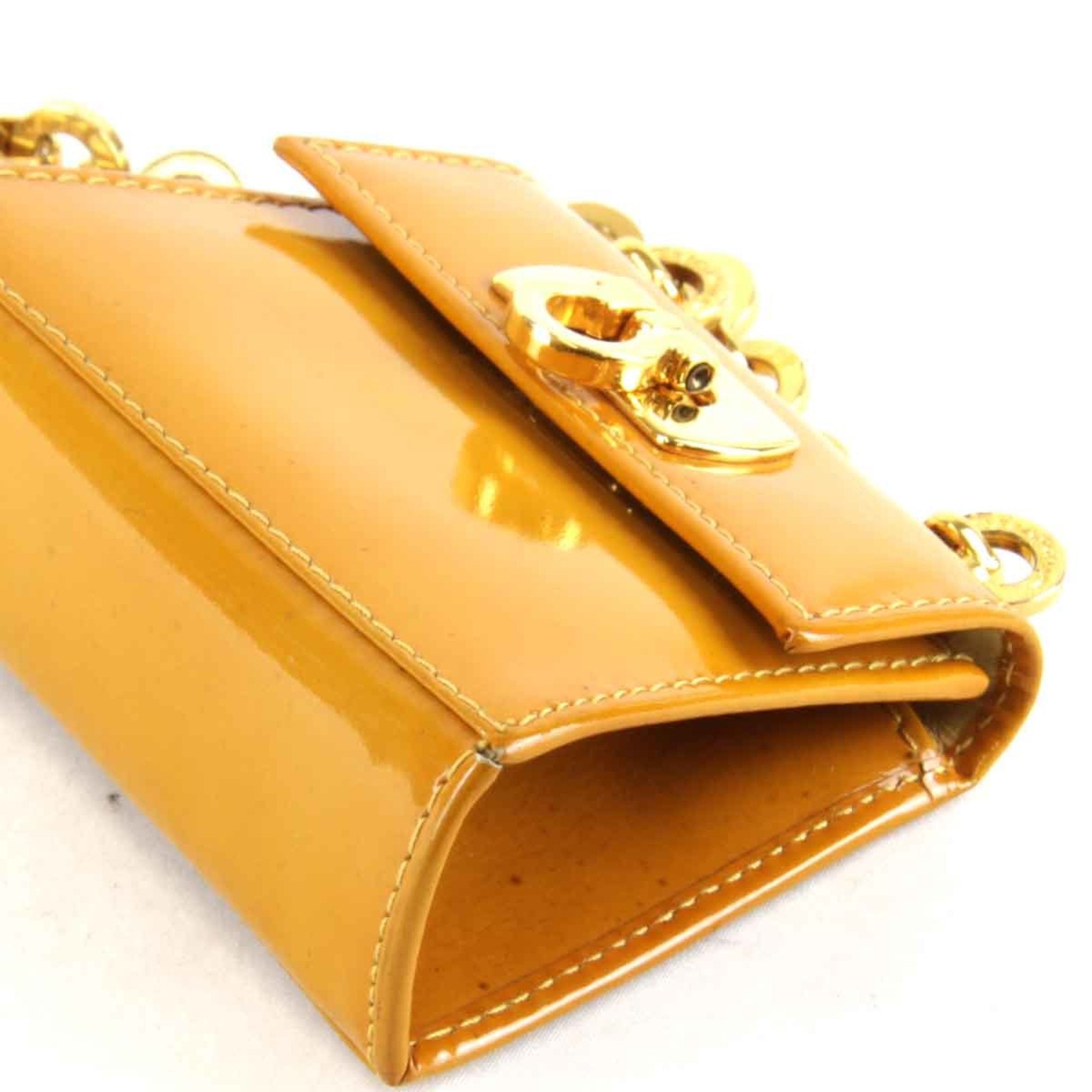 Salvatore Ferragamo Orange Leather Shoulder Bag (Pre-Owned)