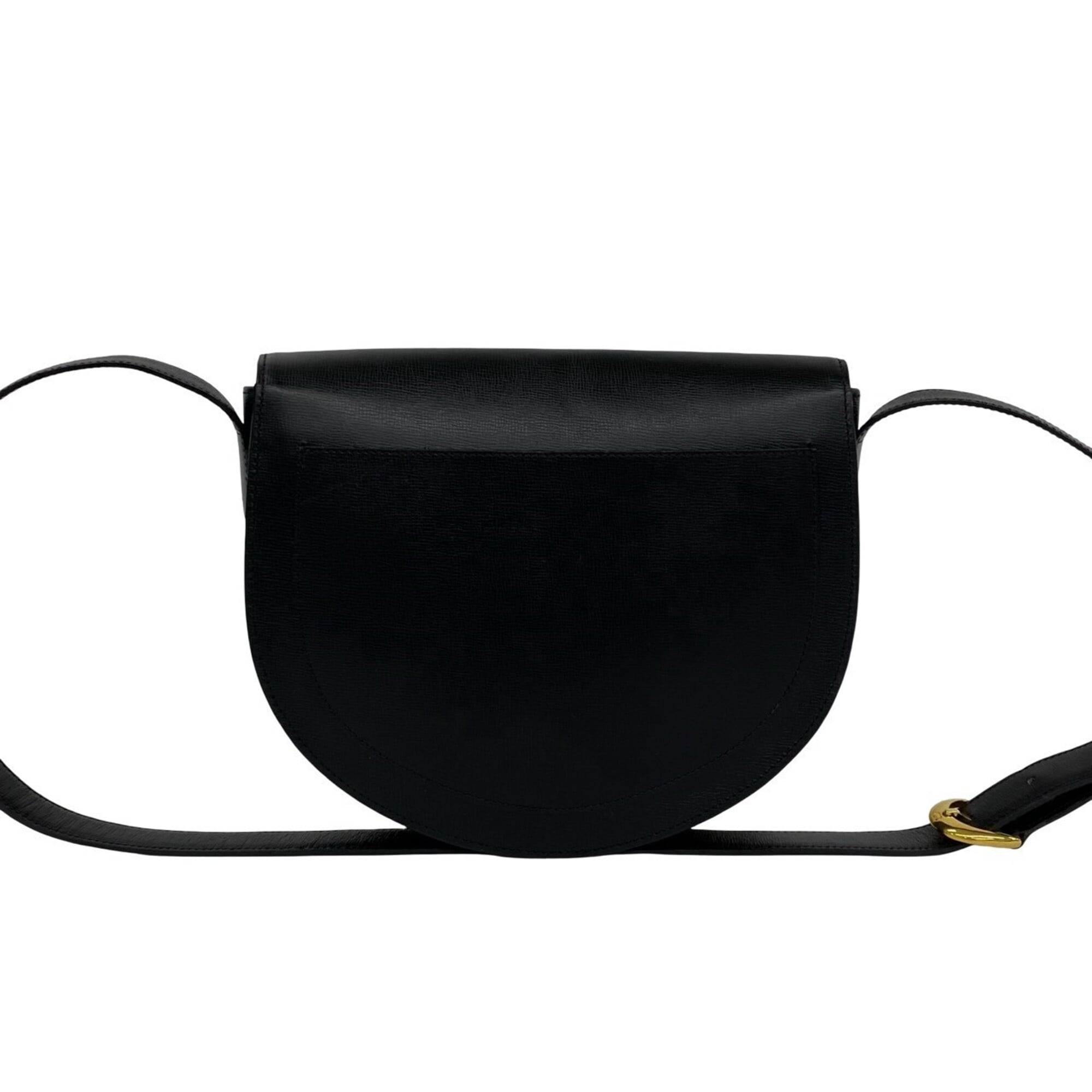 Christian Dior Black Leather Pochette Shoulder Bag (Pre-Owned)