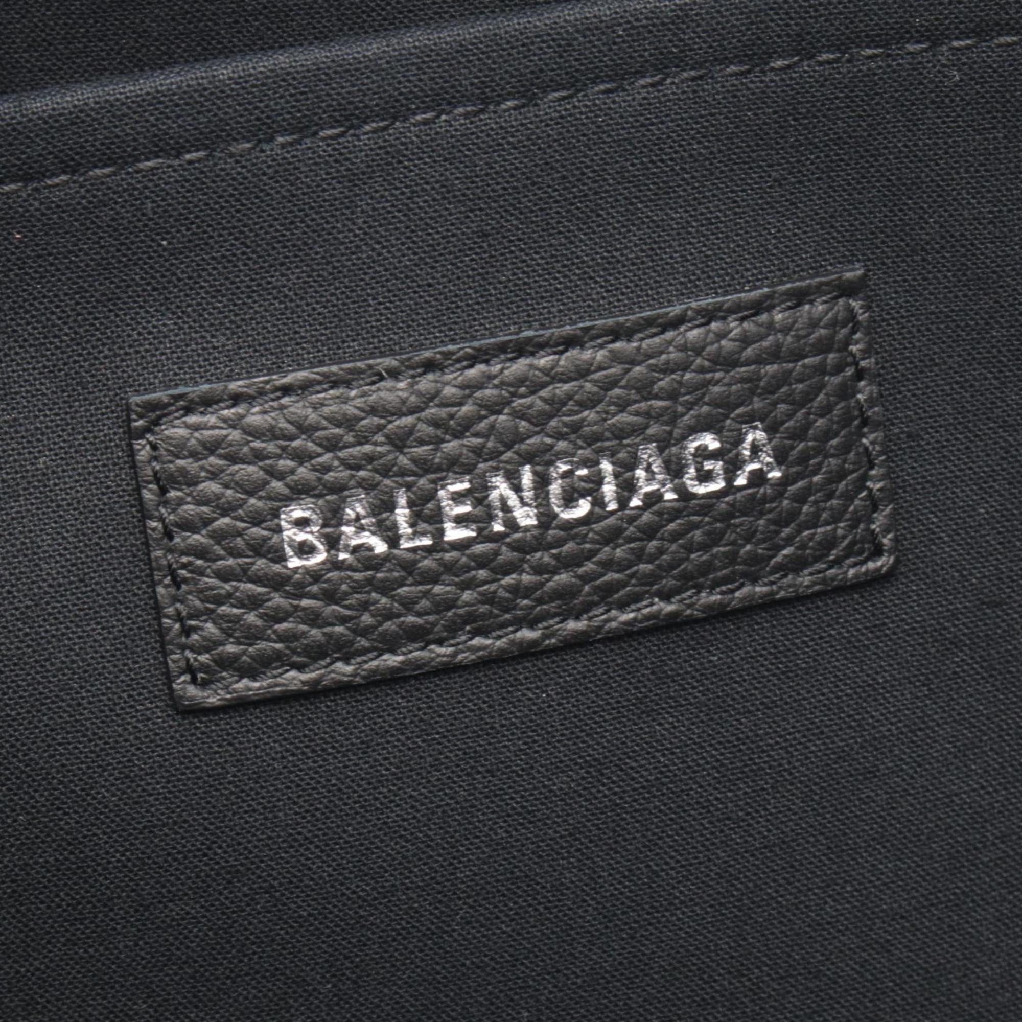 Balenciaga Black Leather Handbag Tote Bag (Pre-Owned)