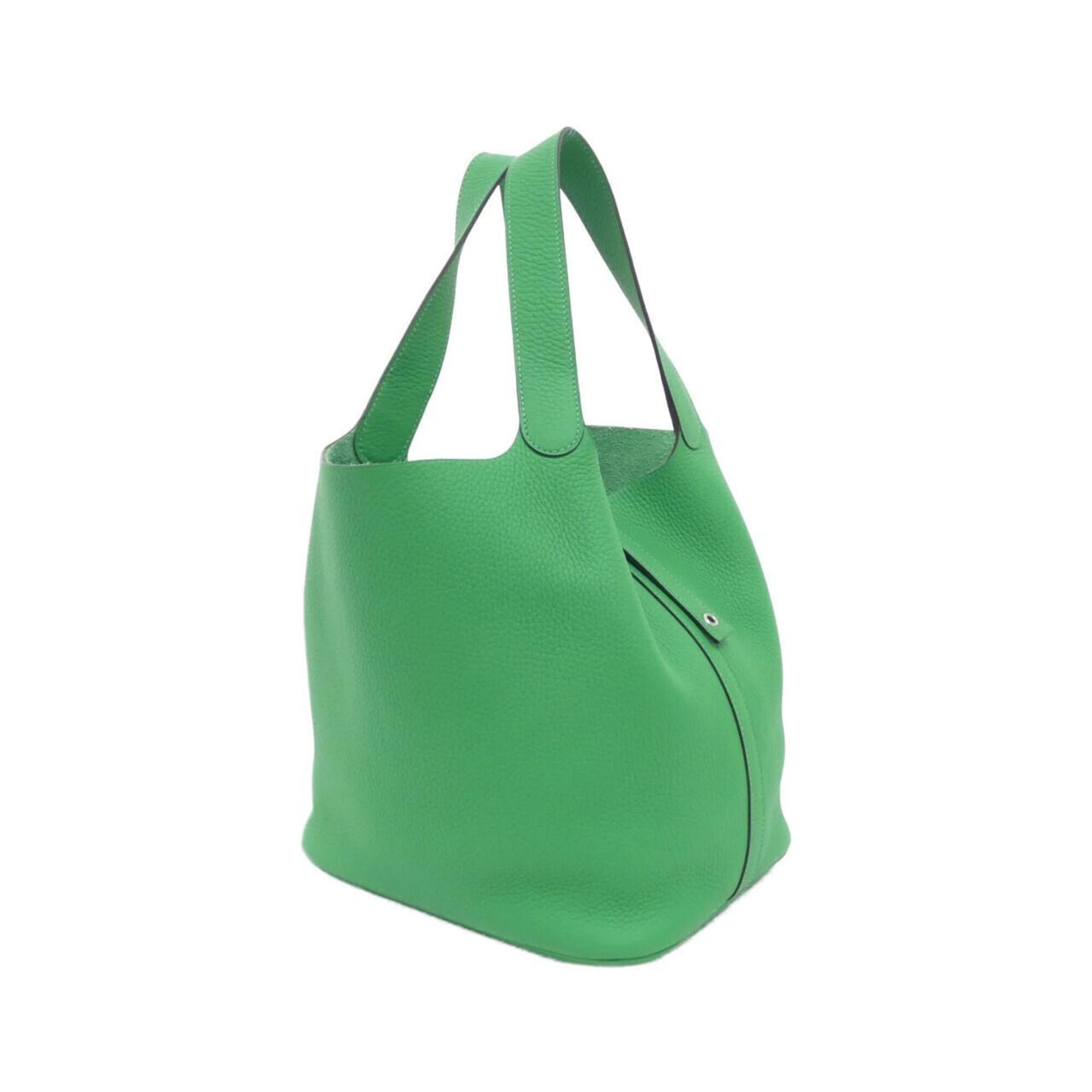 Hermes Green Taurillon Clemence Leather Handbag (Pre-Owned)