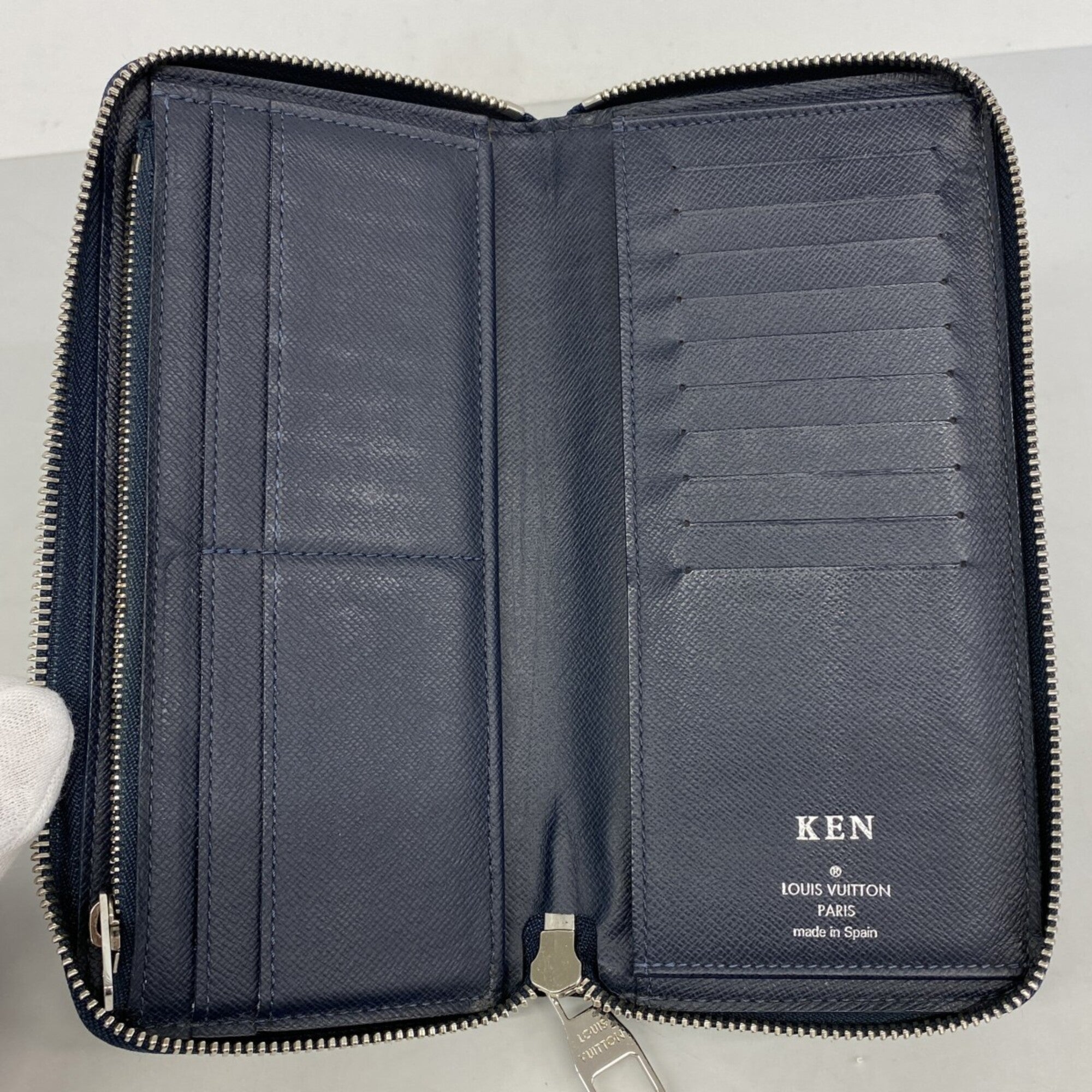 Louis Vuitton Navy Blue Long Wallet (Bi-Fold) (Pre-Owned)