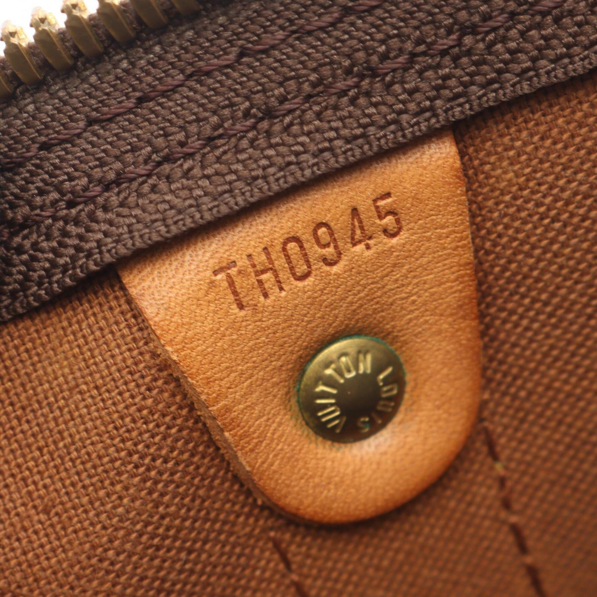 Louis Vuitton Brown Coated Canvas Leather Boston Bag Handbag (Pre-Owned)