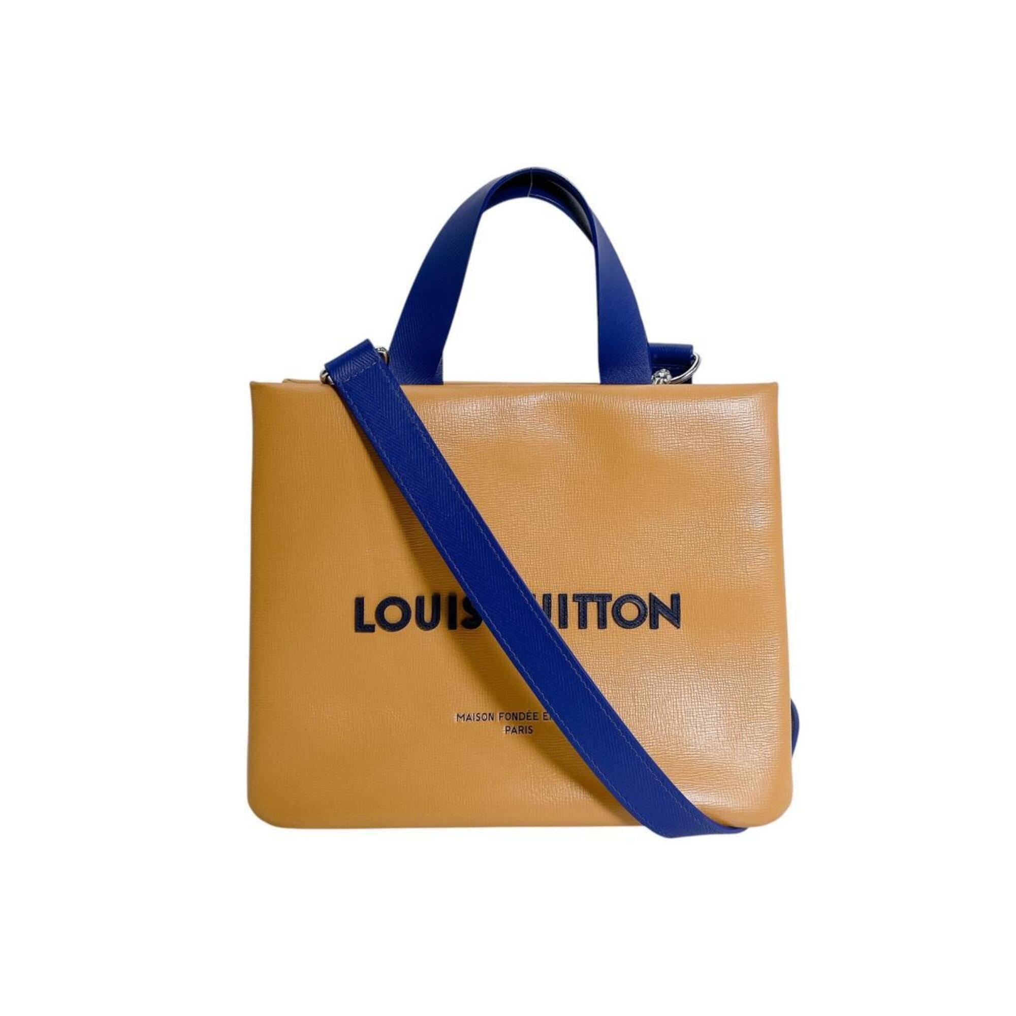 Louis Vuitton Saffron Yellow Leather Handbag Tote Bag (Pre-Owned)