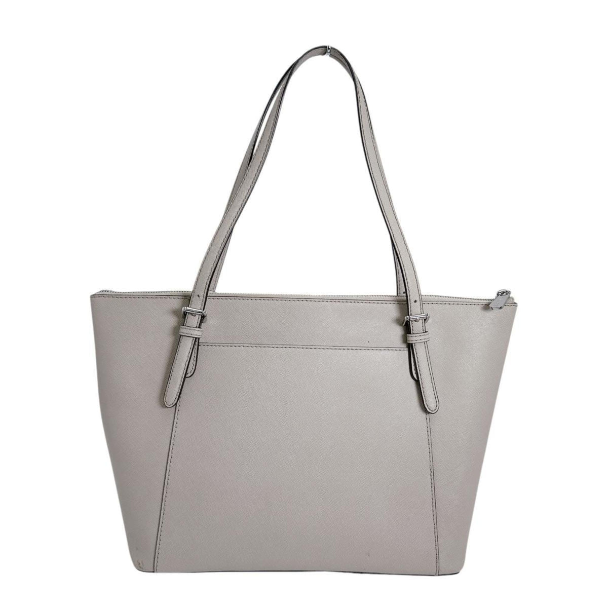Michael Kors Gray Leather Handbag Tote Bag (Pre-Owned)