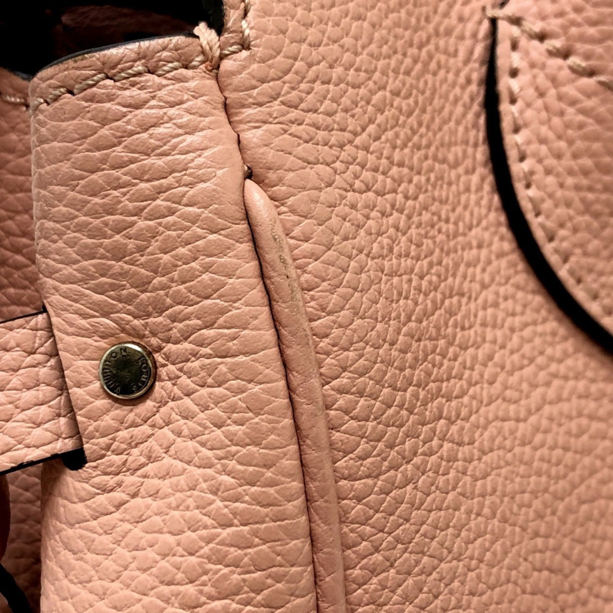 Louis Vuitton Pink Rose Poudre Leather Handbag Tote Bag (Pre-Owned)