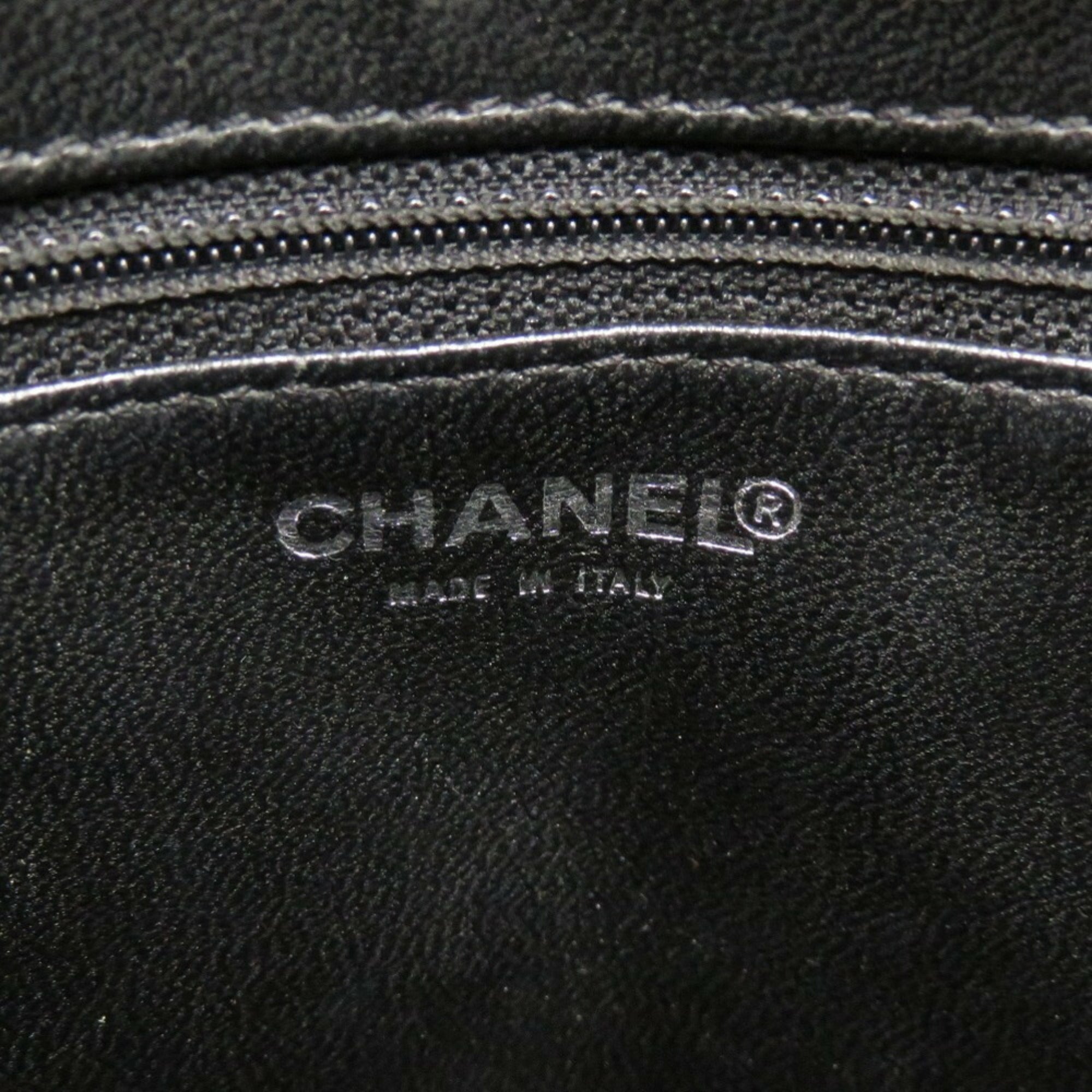 Chanel Black Grained Calfskin Tote Bag (Pre-Owned)