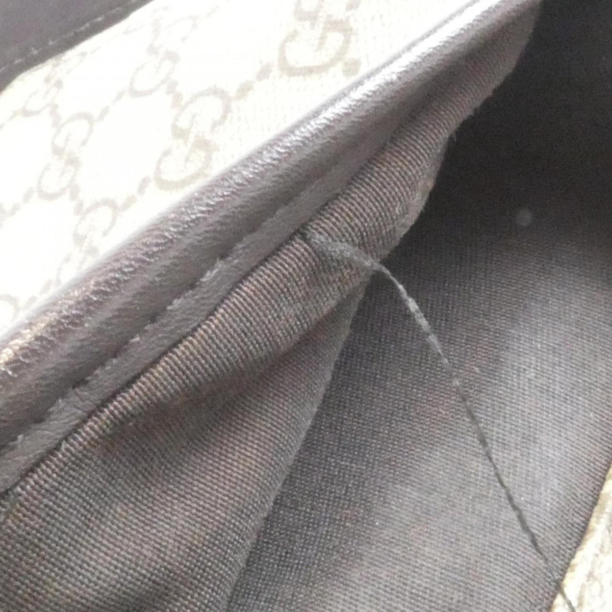 Gucci Beige Brown Gg Supreme Canvas Shoulder Bag (Pre-Owned)