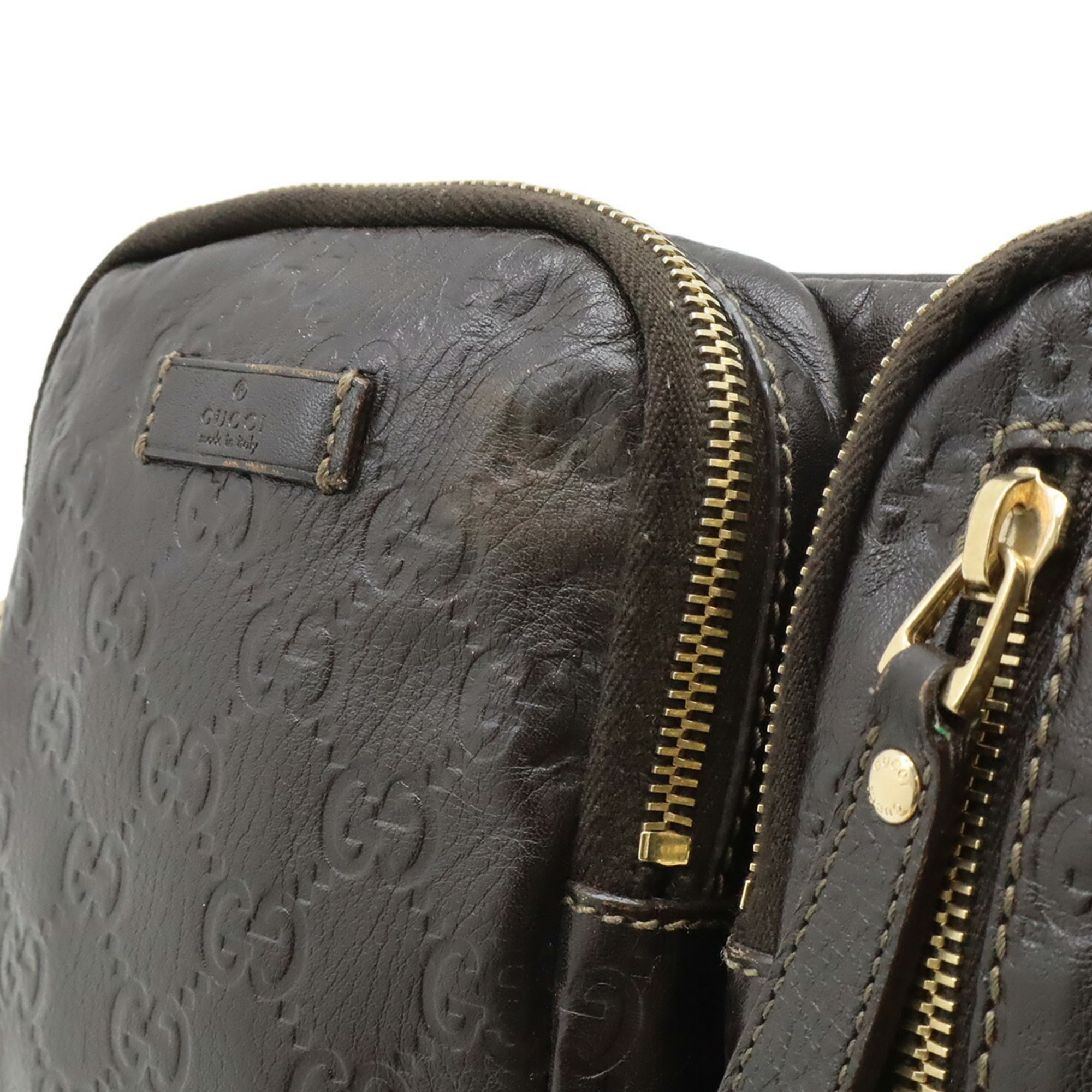 Gucci Dark Brown Leather Fanny Pack Pouch (Pre-Owned)