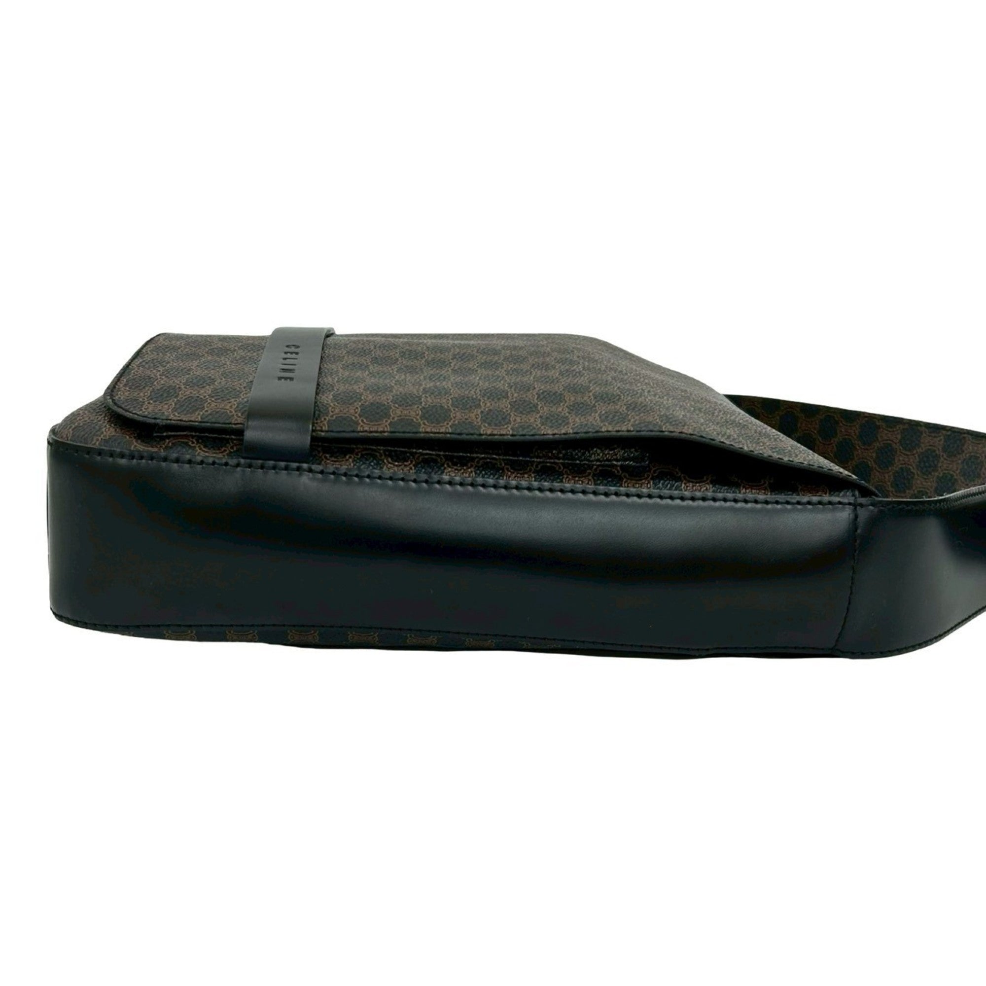 Celine Black Brown Leather Pvc Shoulder Bag (Pre-Owned)