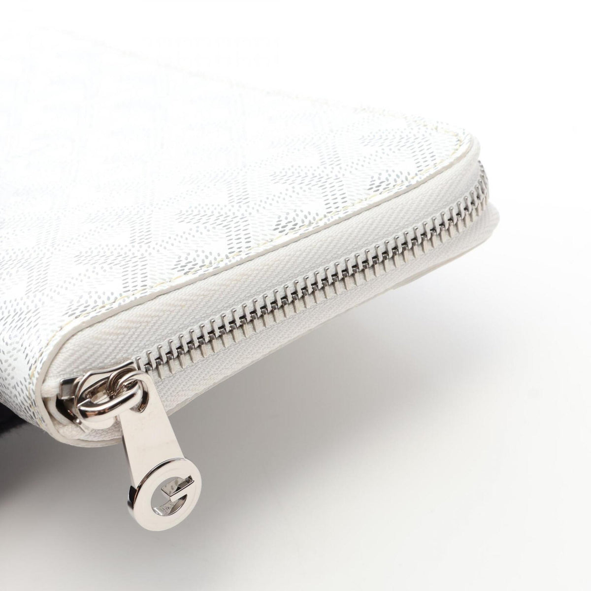 Goyard Gray White Coated Canvas Leather Long Wallet (Bi-Fold) (Pre-Owned)