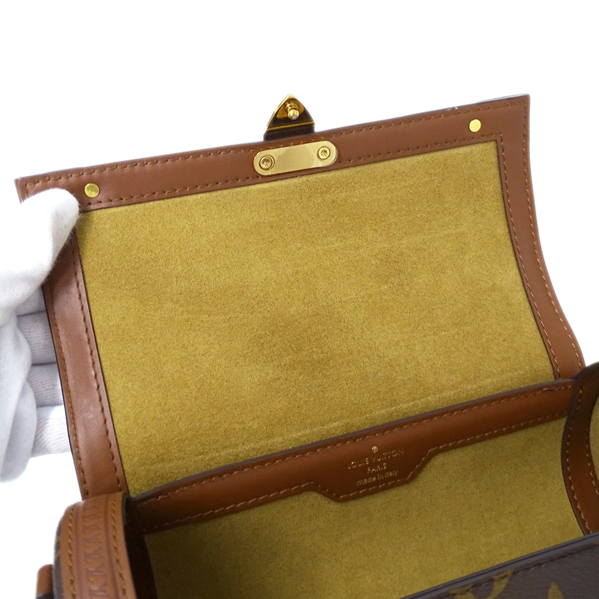 Louis Vuitton Brown Monogram Canvas Handbag Shoulder Bag (Pre-Owned)