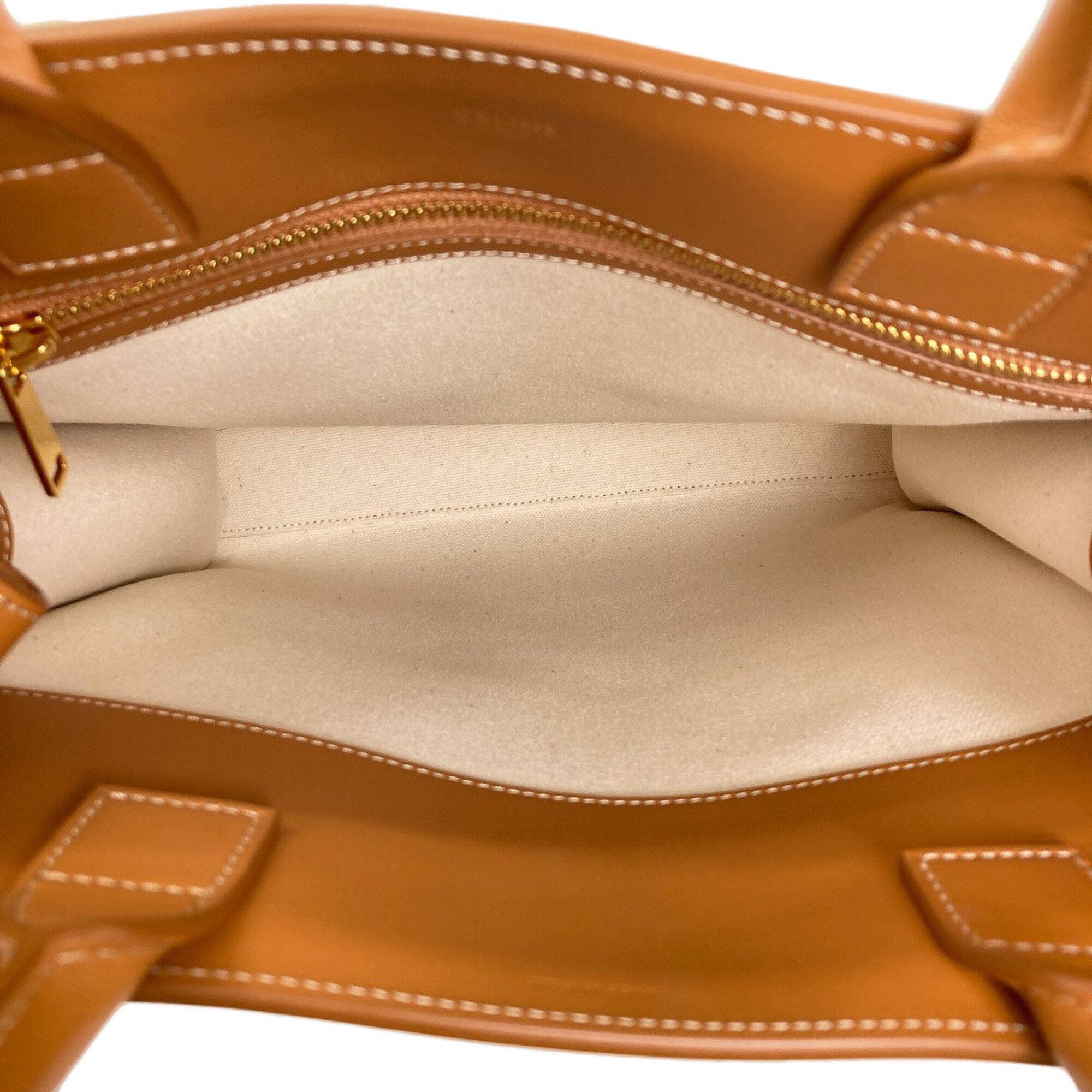 Celine Brown White Canvas Handbag (Pre-Owned)