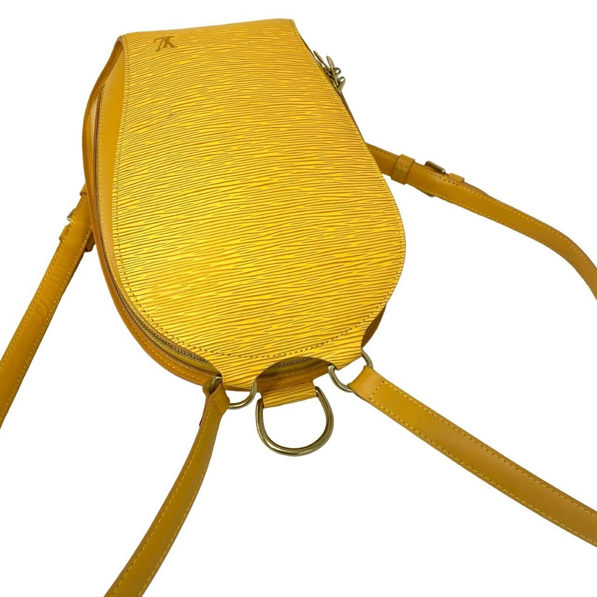 Louis Vuitton Yellow Leather Backpack (Pre-Owned)