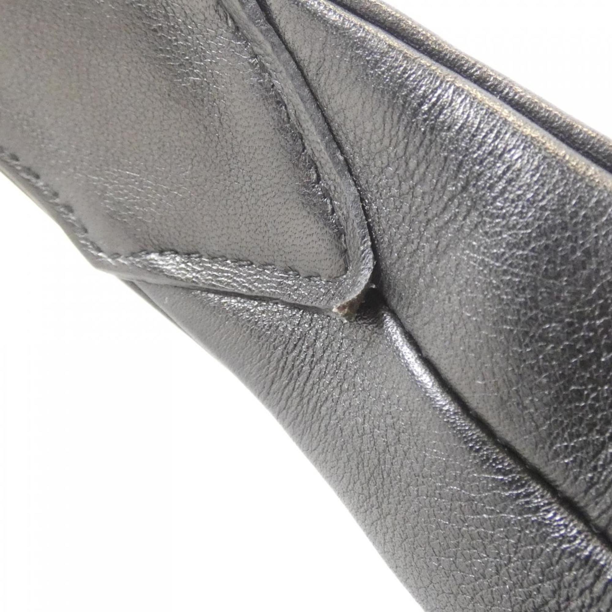 Bvlgari Black Denim Leather Shoulder Bag (Pre-Owned)