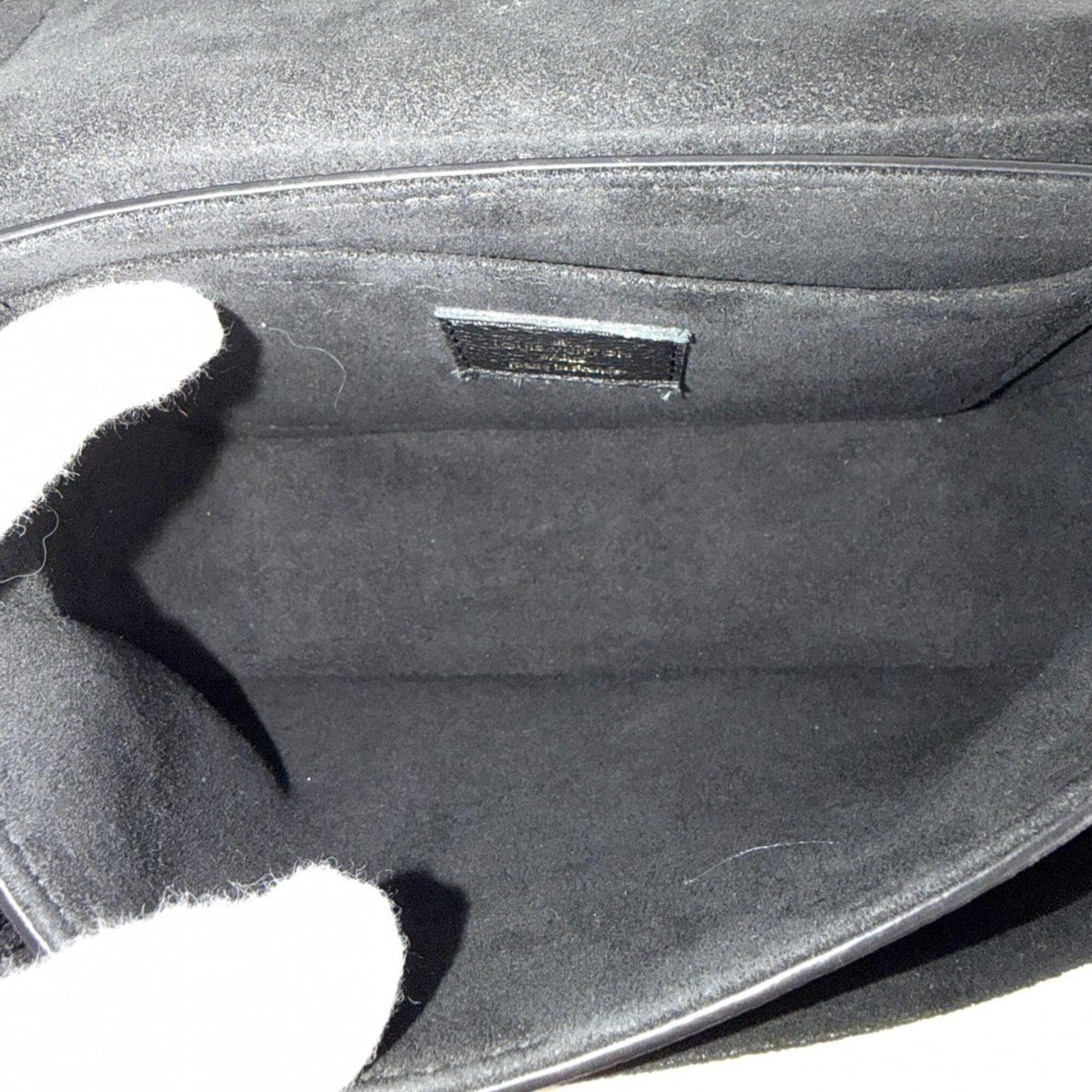 Louis Vuitton Black Ivory Leather Handbag Shoulder Bag (Pre-Owned)