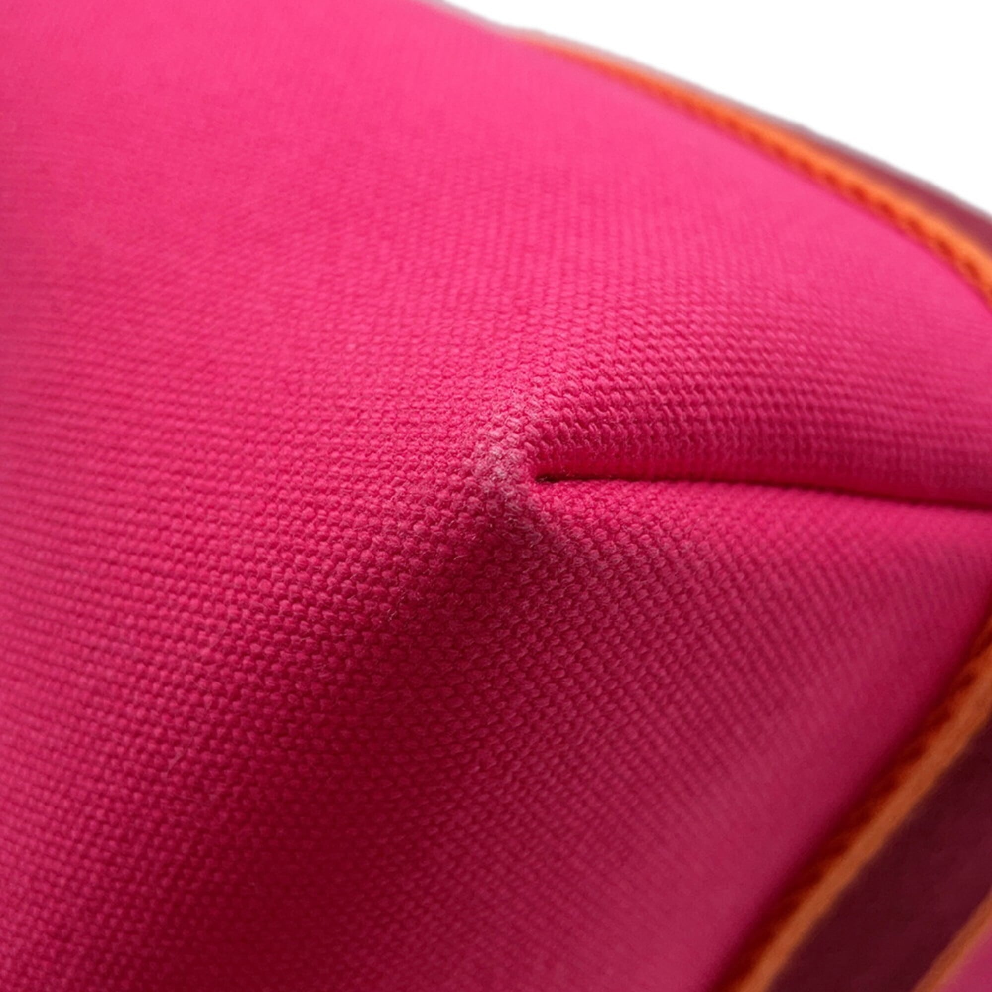 Hermes Kara Pink Canvas Handbag Pouch (Pre-Owned)