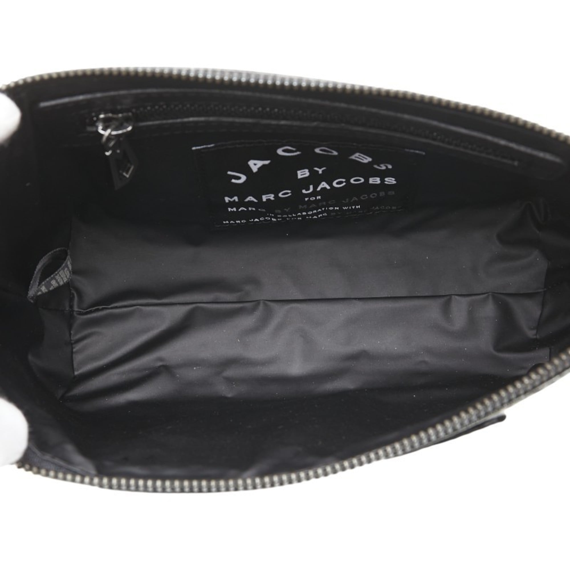 Marc Jacobs Black Khaki Pvc Leather Pouch (Pre-Owned)