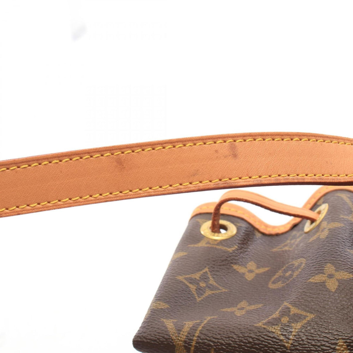 Louis Vuitton Brown Coated Canvas Leather Backpack Handbag (Pre-Owned)