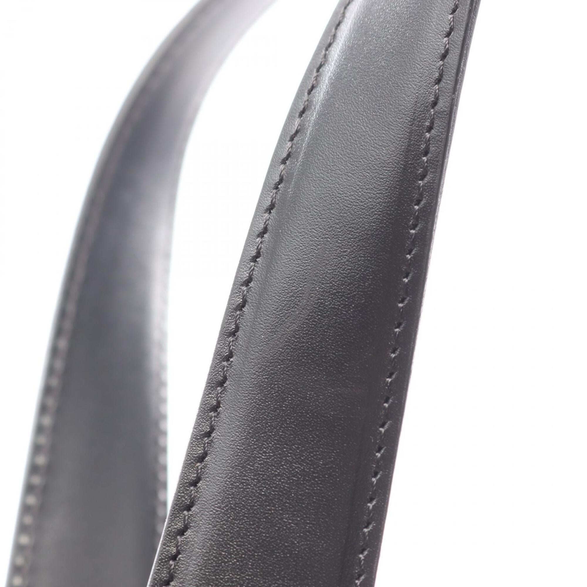 Chanel Black White Leather Nylon Canvas Handbag Tote Bag (Pre-Owned)