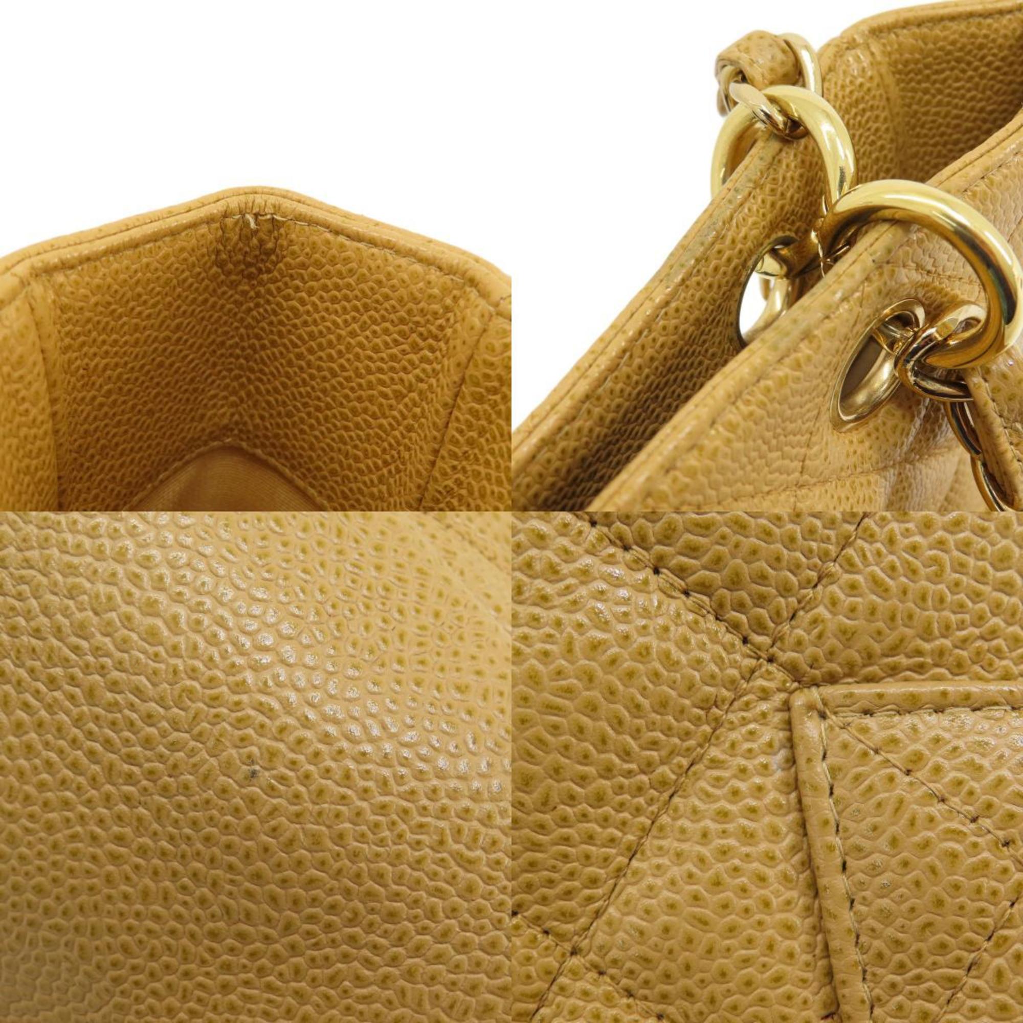Chanel Beige Caviar Leather Tote Bag (Pre-Owned)