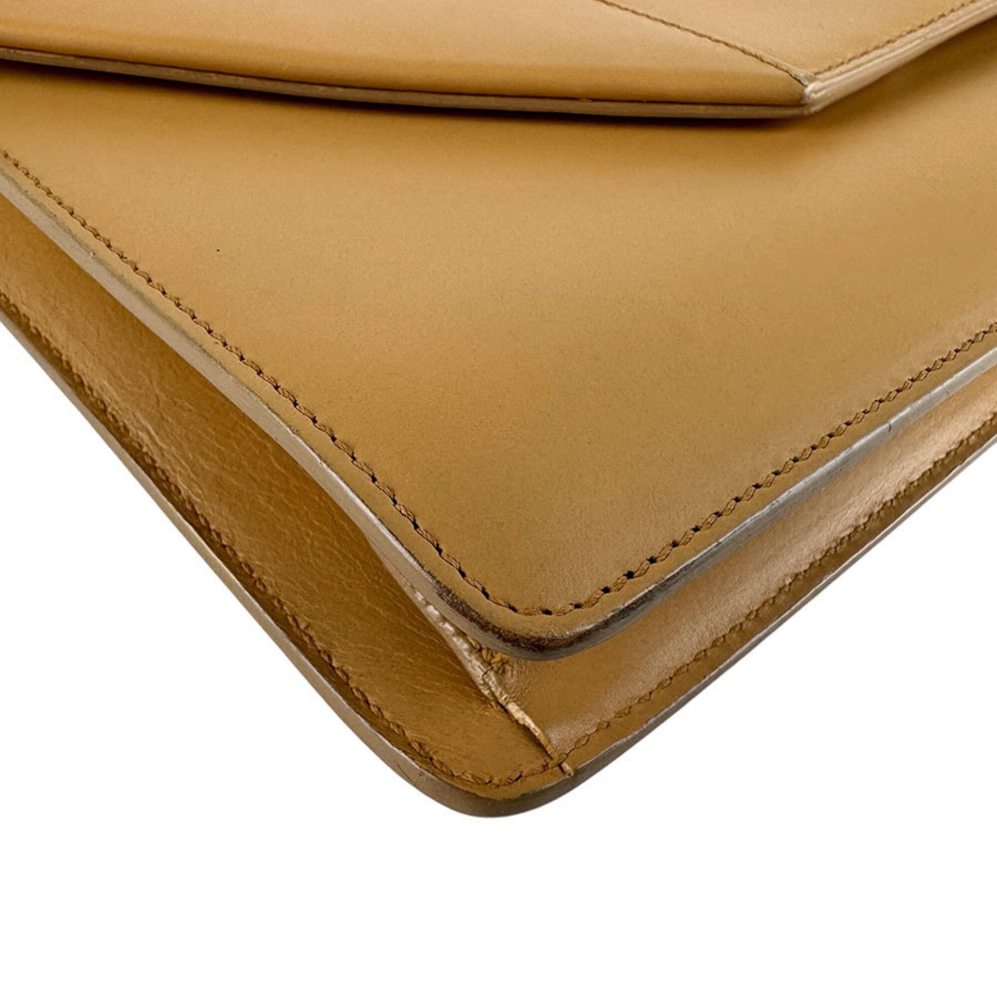 Saint Laurent Beige Leather Shoulder Bag (Pre-Owned)