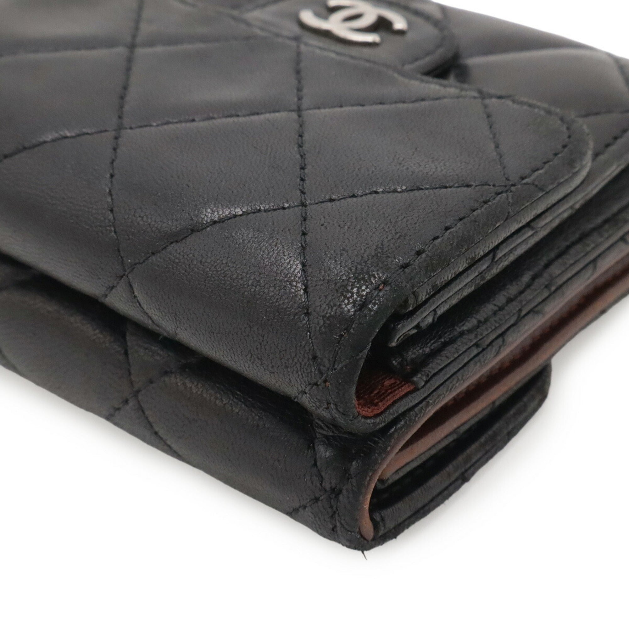 Chanel Black Leather Coin Purse/Coin Case (Pre-Owned)