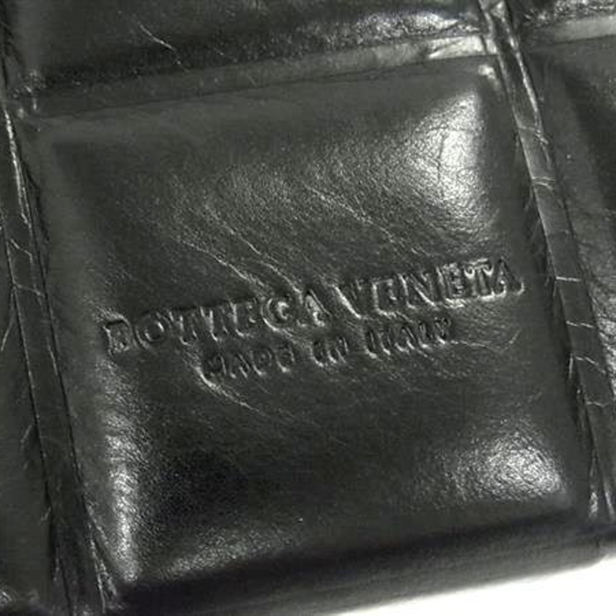 Bottega Veneta Black Leather Wallet (Bi-Fold) (Pre-Owned)