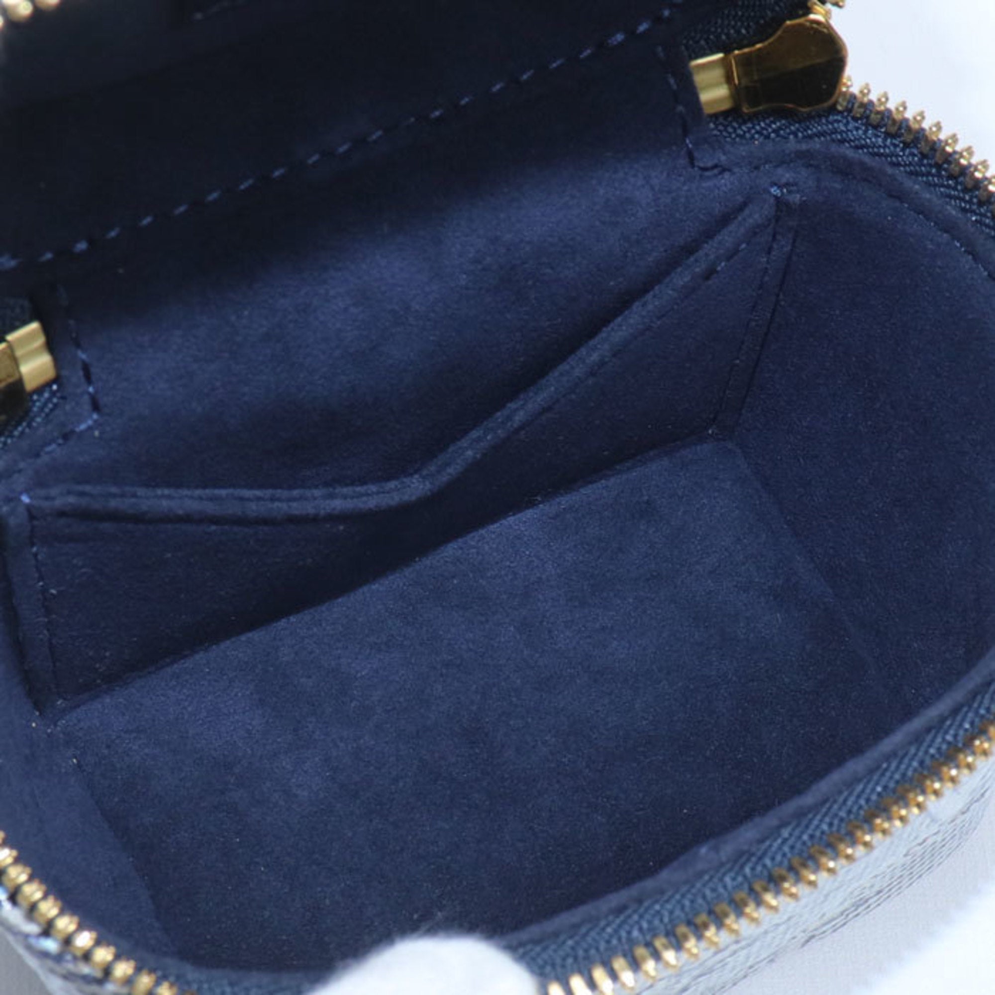 Louis Vuitton Navy Jacquard Denim Shoulder Bag Vanity Bag (Pre-Owned)