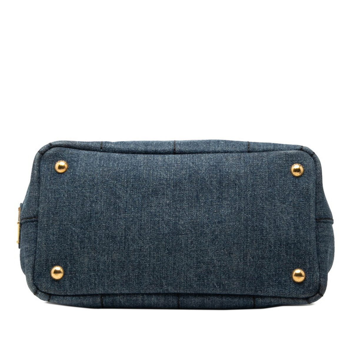 Prada Blue Canapa Denim Shoulder Bag Tote Bag (Pre-Owned)
