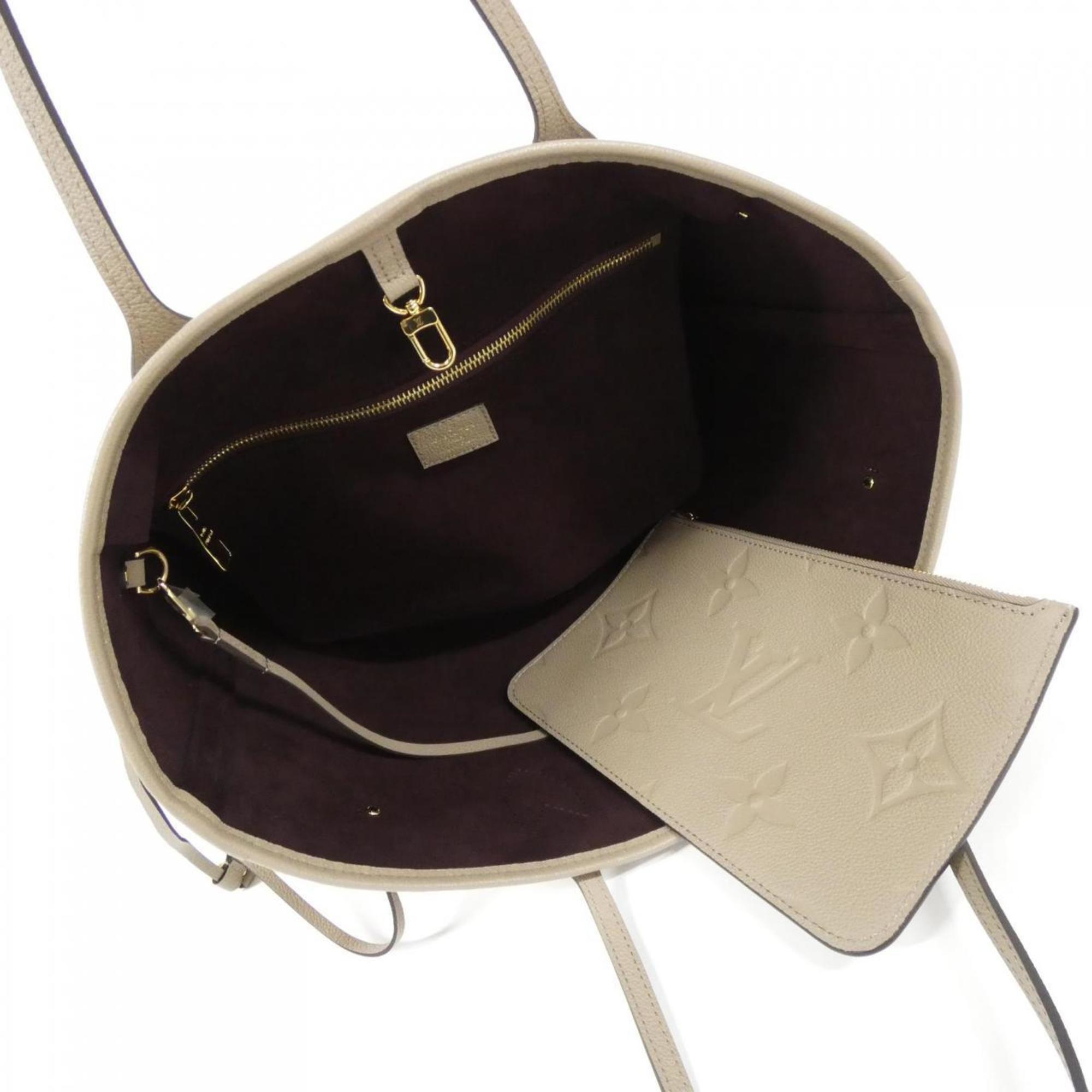 Louis Vuitton Tourterelle Leather Handbag Pouch (Pre-Owned)