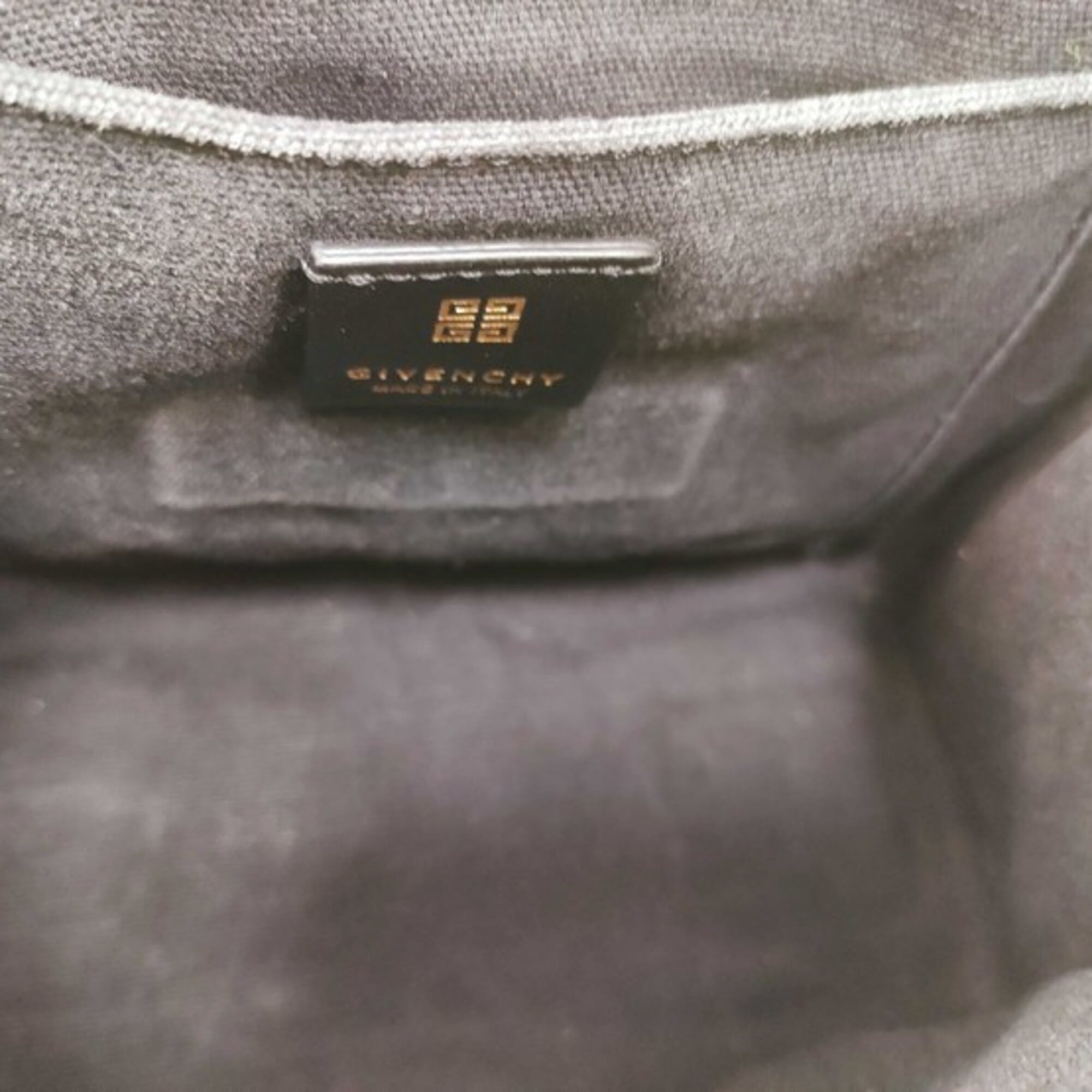 Givenchy Beige Black Canvas Leather Handbag Shoulder Bag Tote Bag (Pre-Owned)
