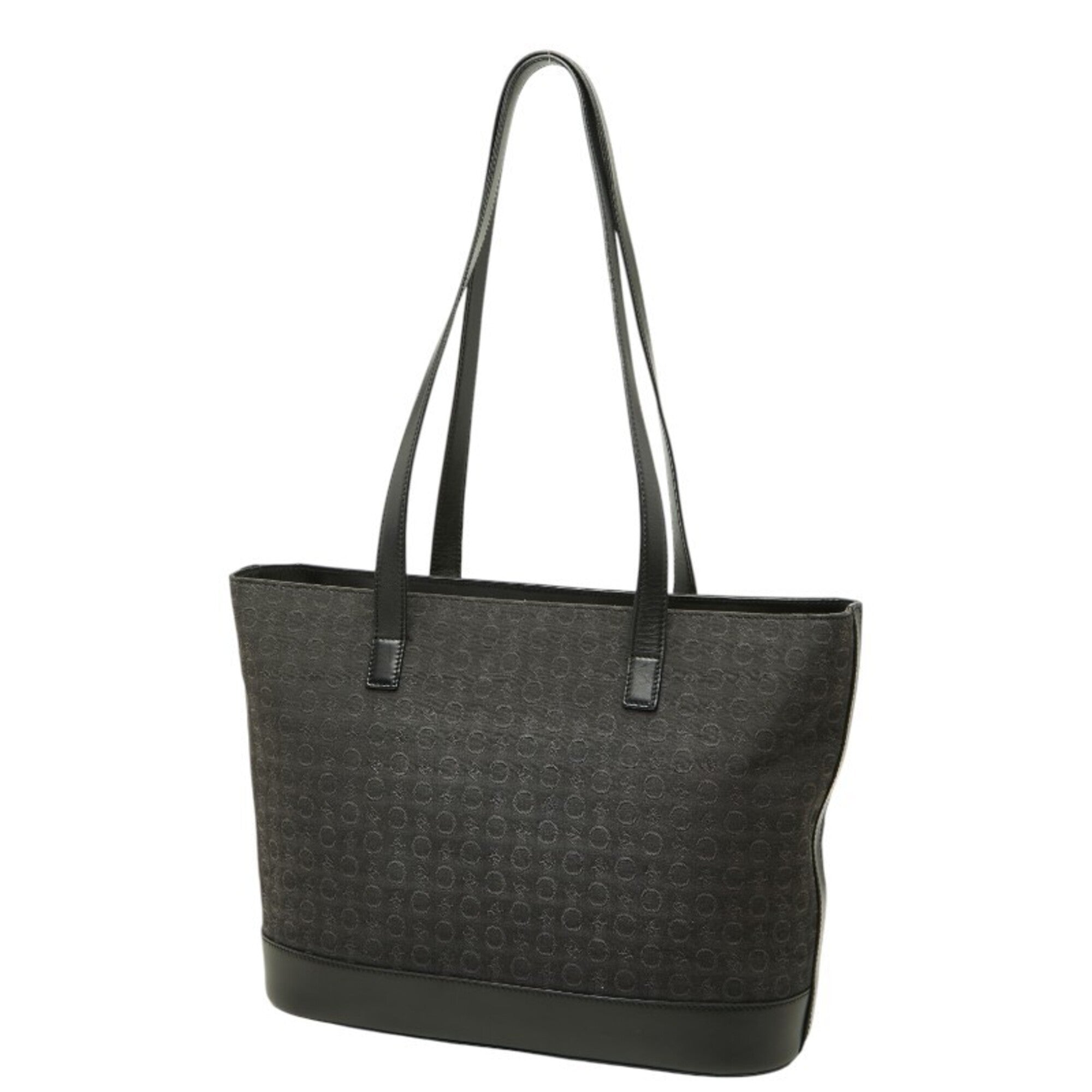 Celine Black Canvas Leather Shoulder Bag Tote Bag (Pre-Owned)
