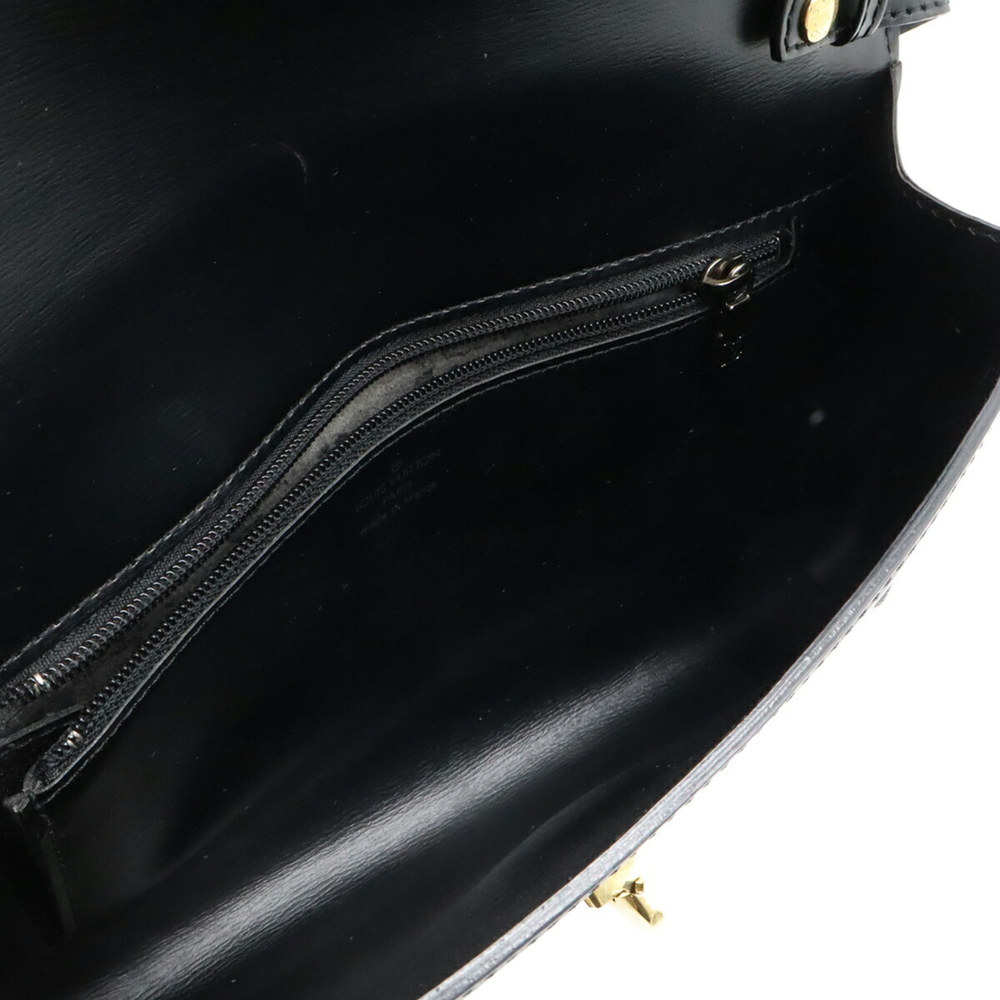 Louis Vuitton Black Noir Epi Leather Clutch Bag Pochette Shoulder Bag (Pre-Owned)
