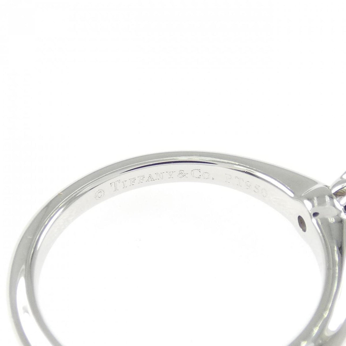 Tiffany Platinum Platinum 950 Band Ring (Pre-Owned)